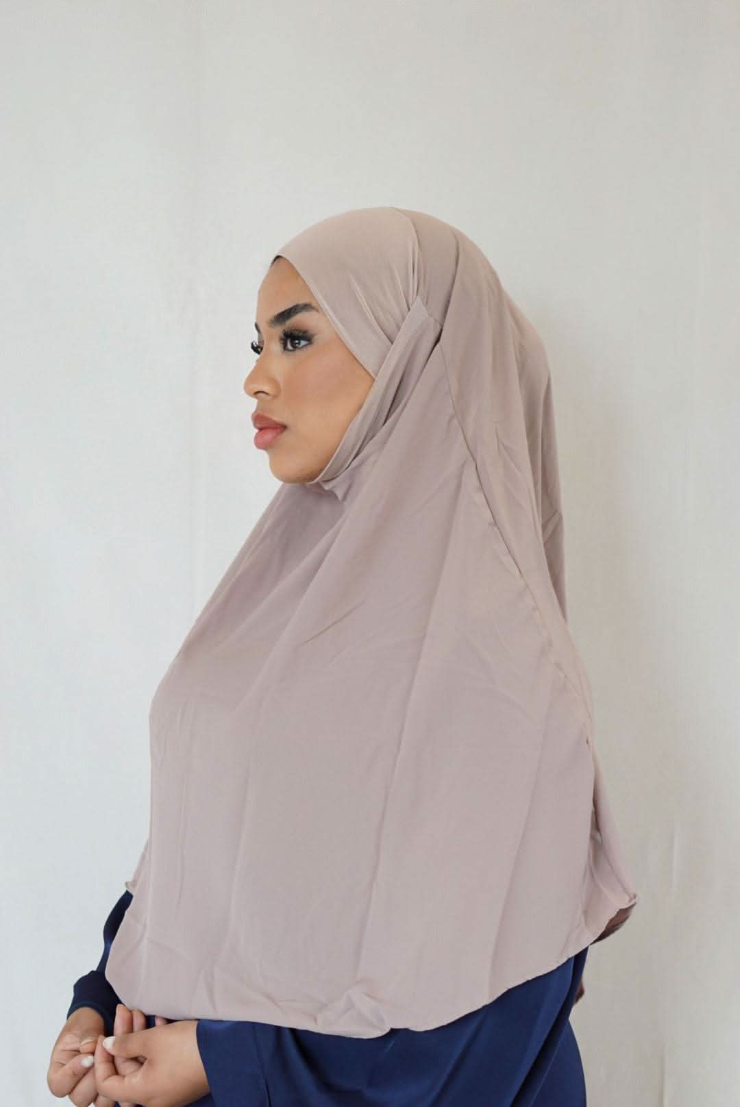 Short Khimar - Rosé/Beige - Losyana.Shop
