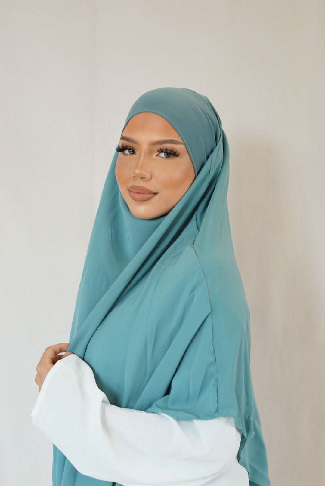 Short Khimar - Sky Blue - Losyana.Shop