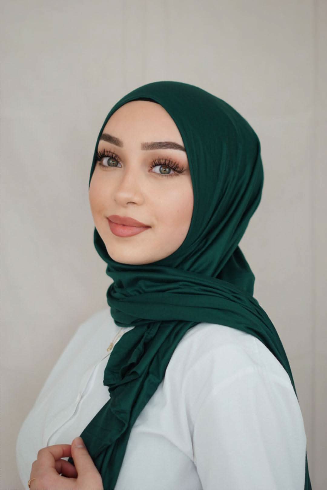 Jersey Hijab to go - dark green - Losyana.Shop