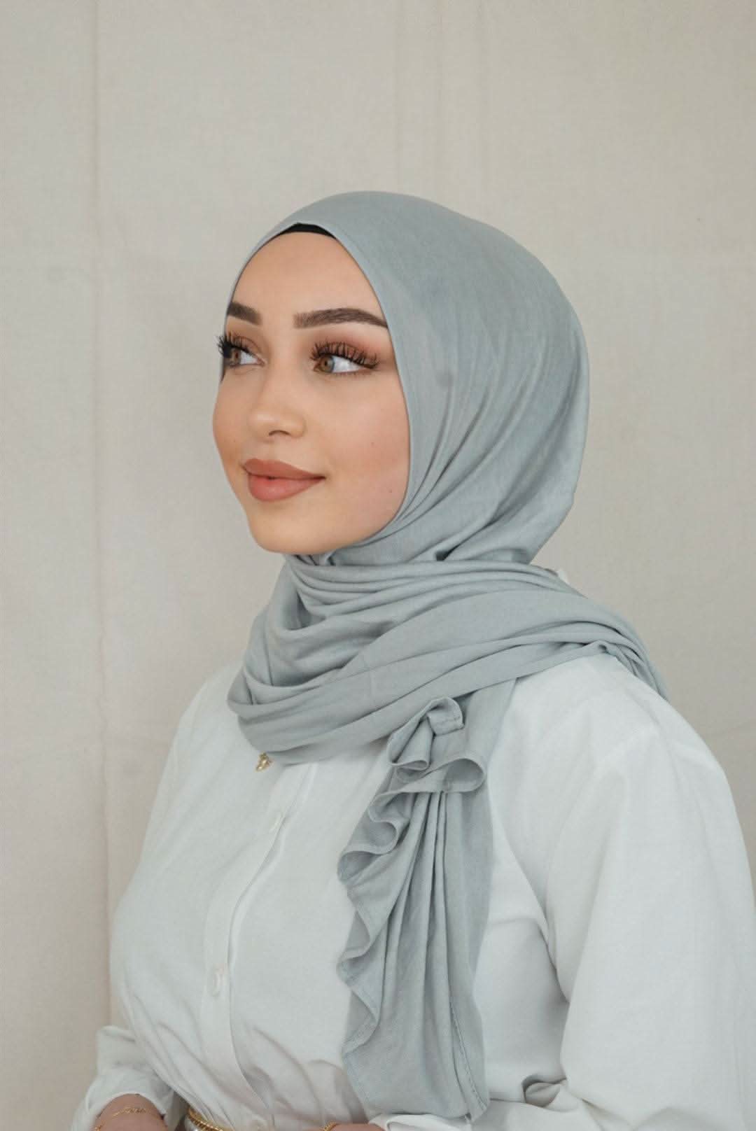 Jersey Hijab to go - silver - Losyana.Shop