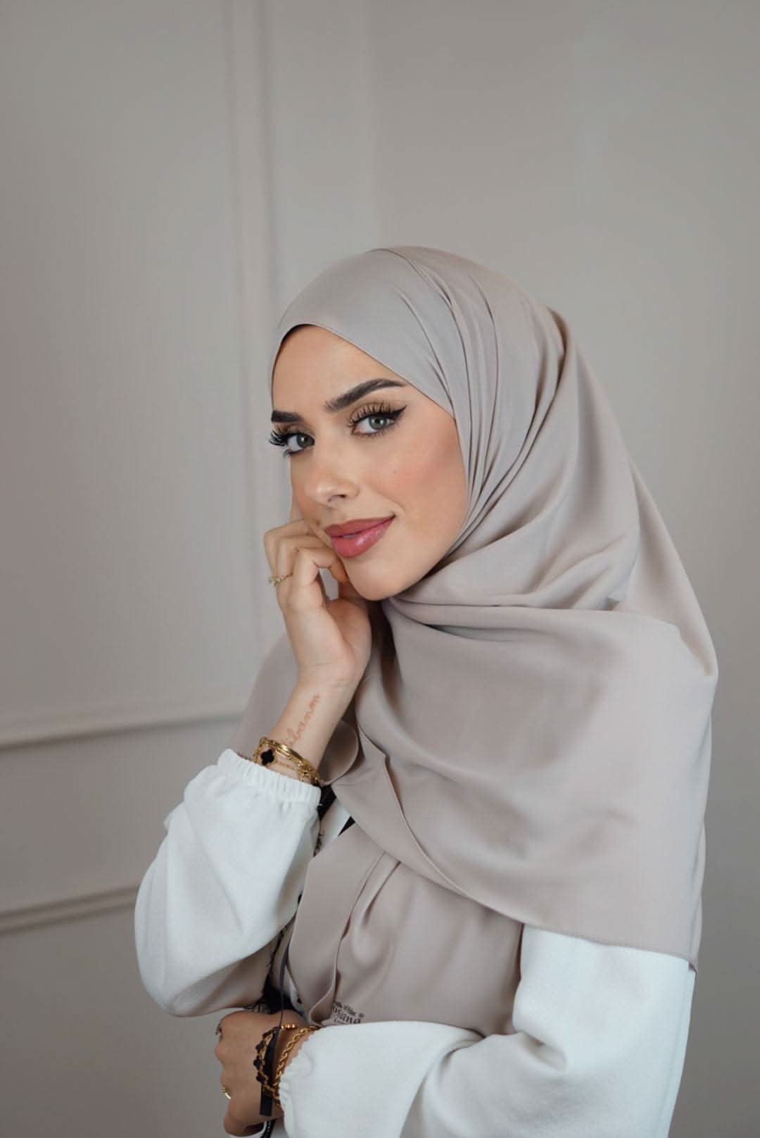 Medina Seide - Grey-beige - Losyana.Shop