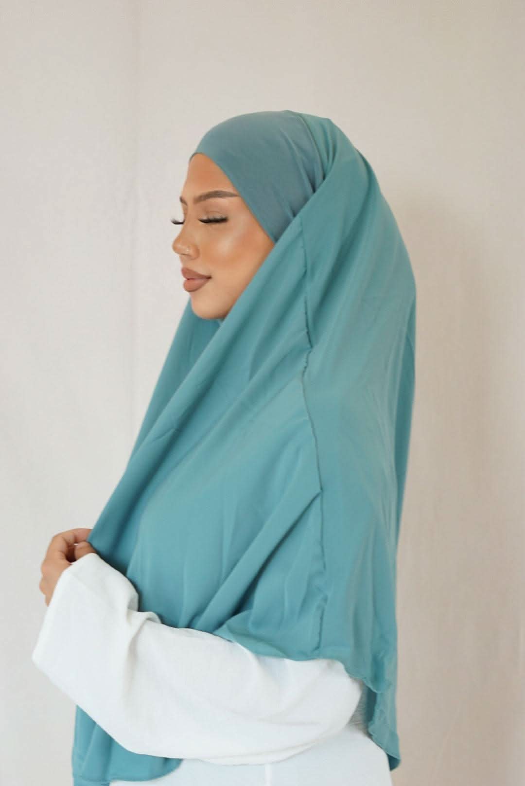 Short Khimar - Sky Blue - Losyana.Shop