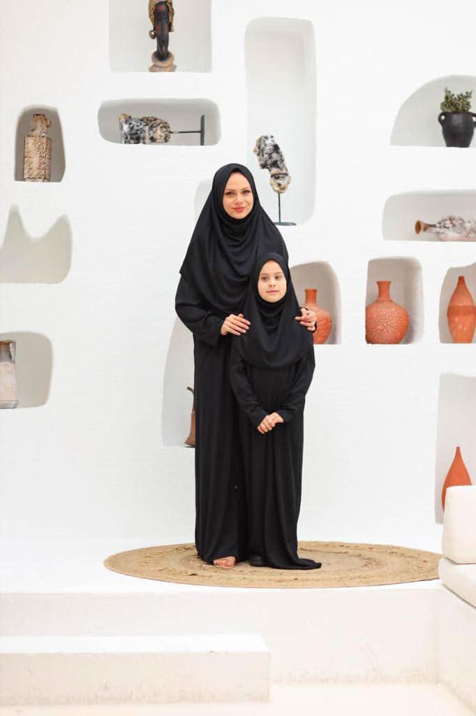 Gebetskleidung Medina Seide - Black - Losyana.Shop