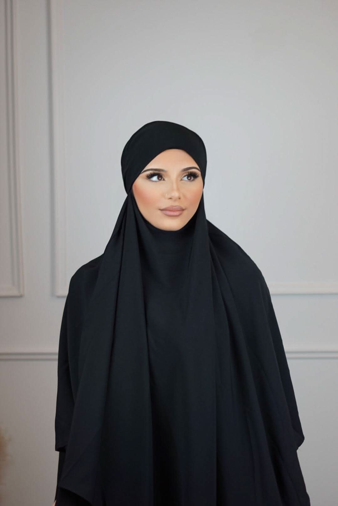 Khimar Medina Seide - Black - Losyana.Shop