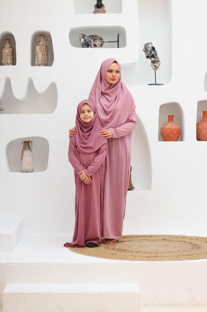 Gebetskleidung Medina Seide - Rose - Losyana.Shop