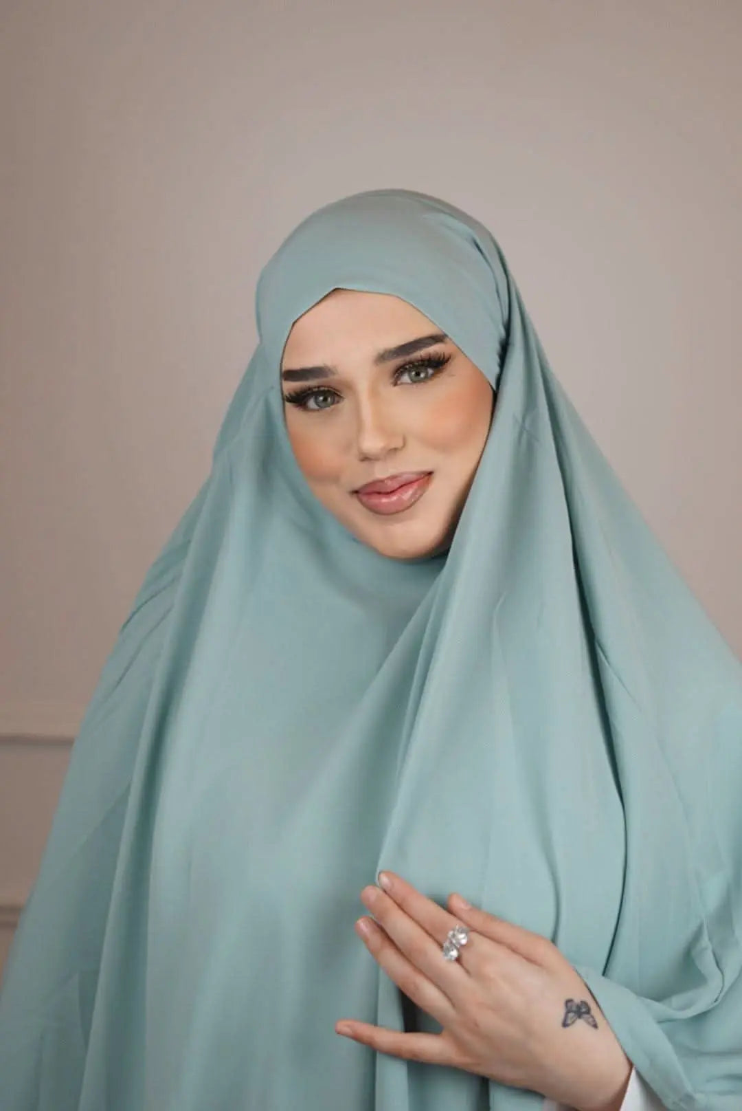 Khimar Medina Seide - türkis - Losyana.Shop