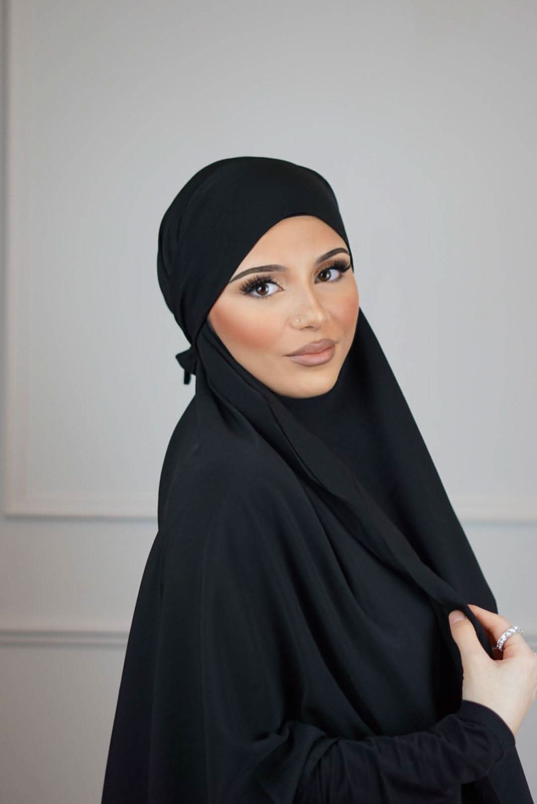 Khimar Medina Seide - Black - Losyana.Shop