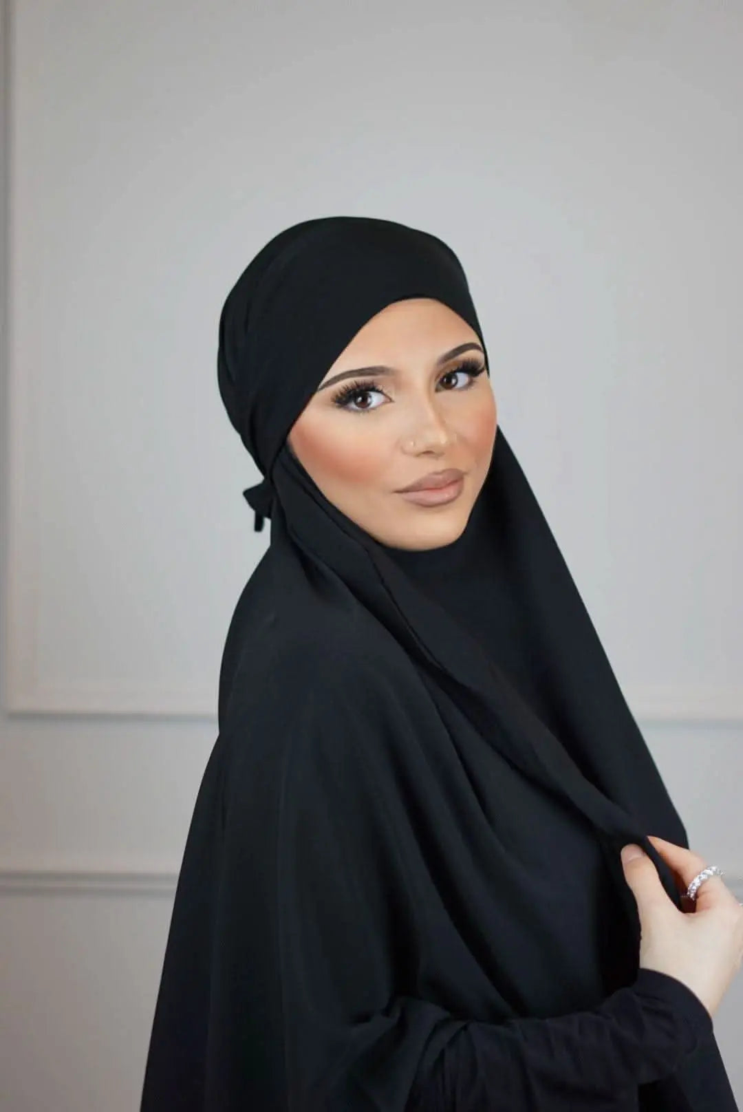 Khimar Medina Seide - Black - Losyana.Shop