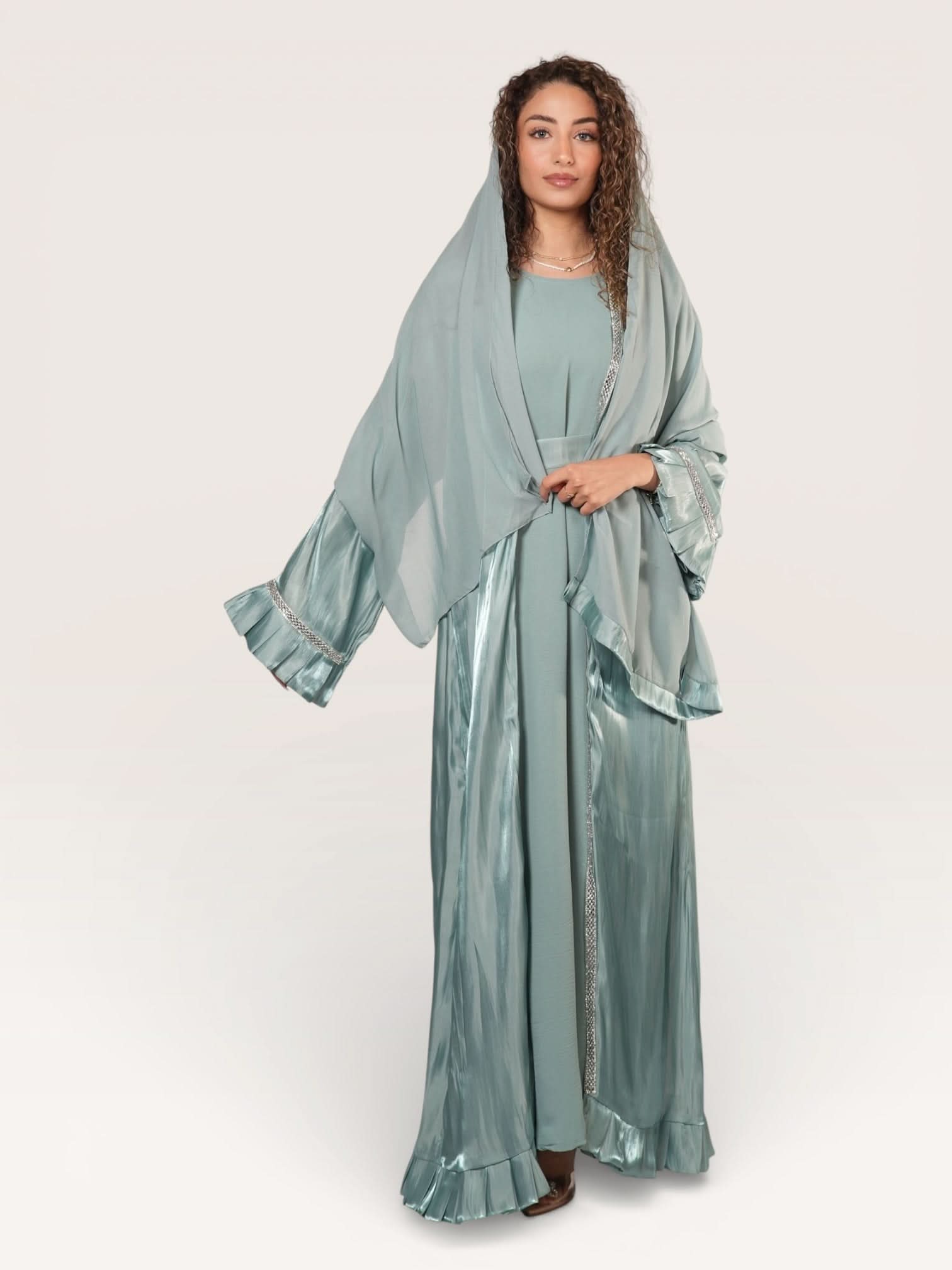 Emirate Abaya - Mint - Losyana.Shop