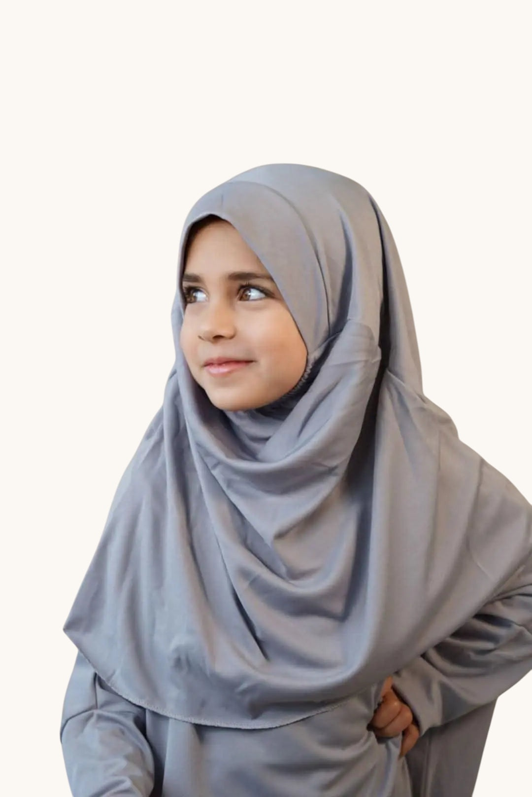 Graue Kinder-Gebetskleidung aus Jersey von Losyana.Shop, weiche und bequeme Stoffe für kleine Kinder.
