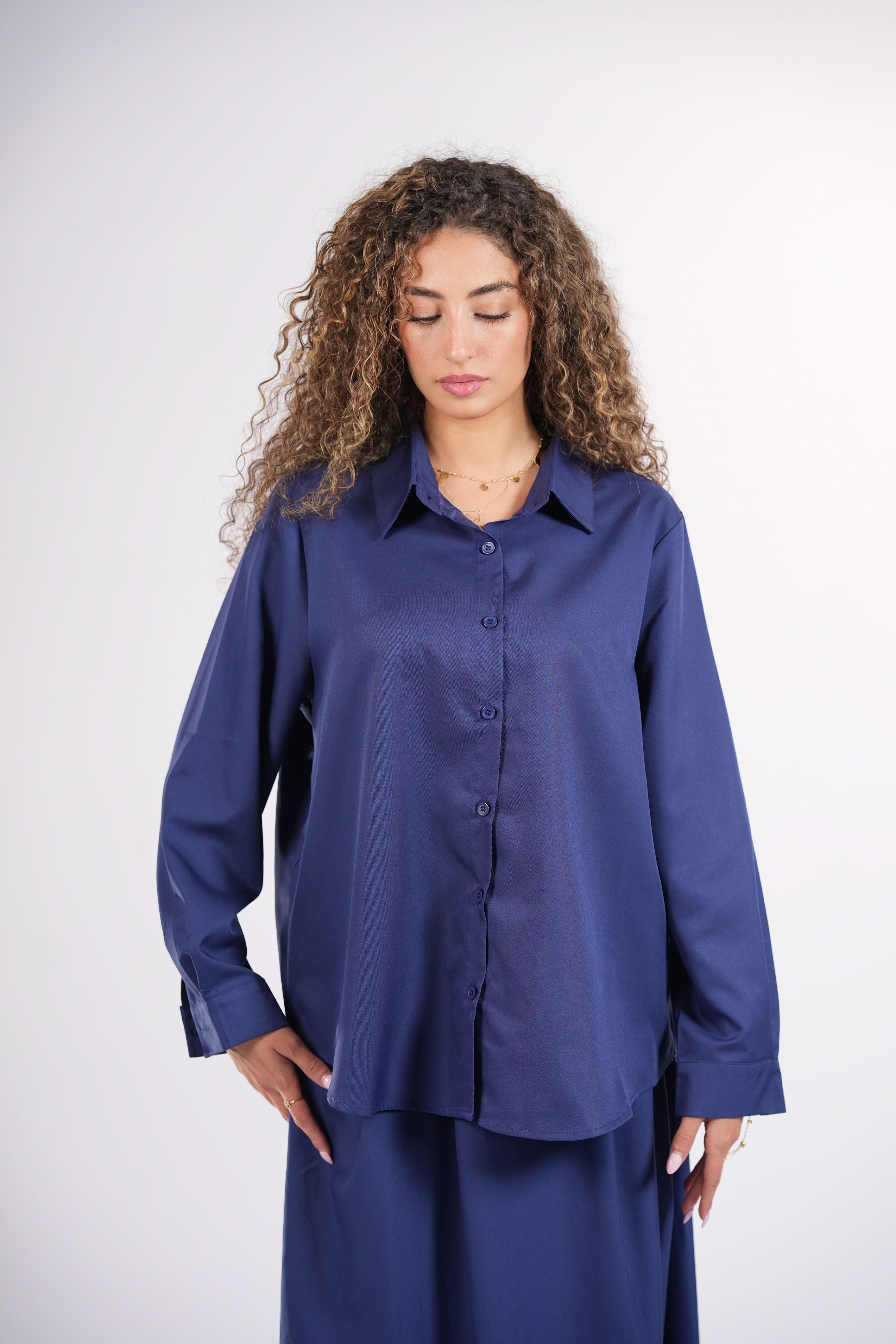 timeless blouse - navy - Losyana.Shop