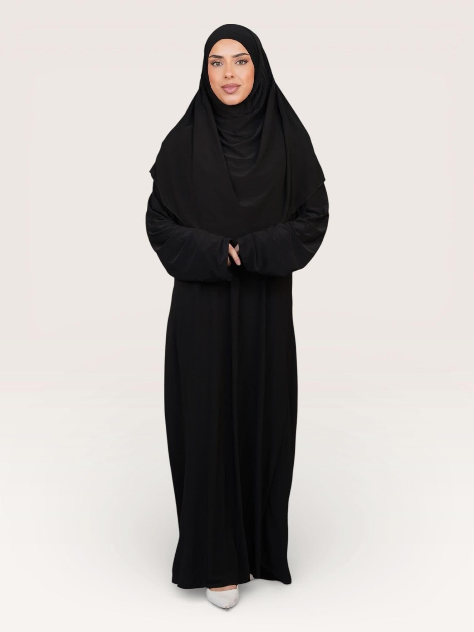 prayer dress premium jersey - black - Losyana.Shop