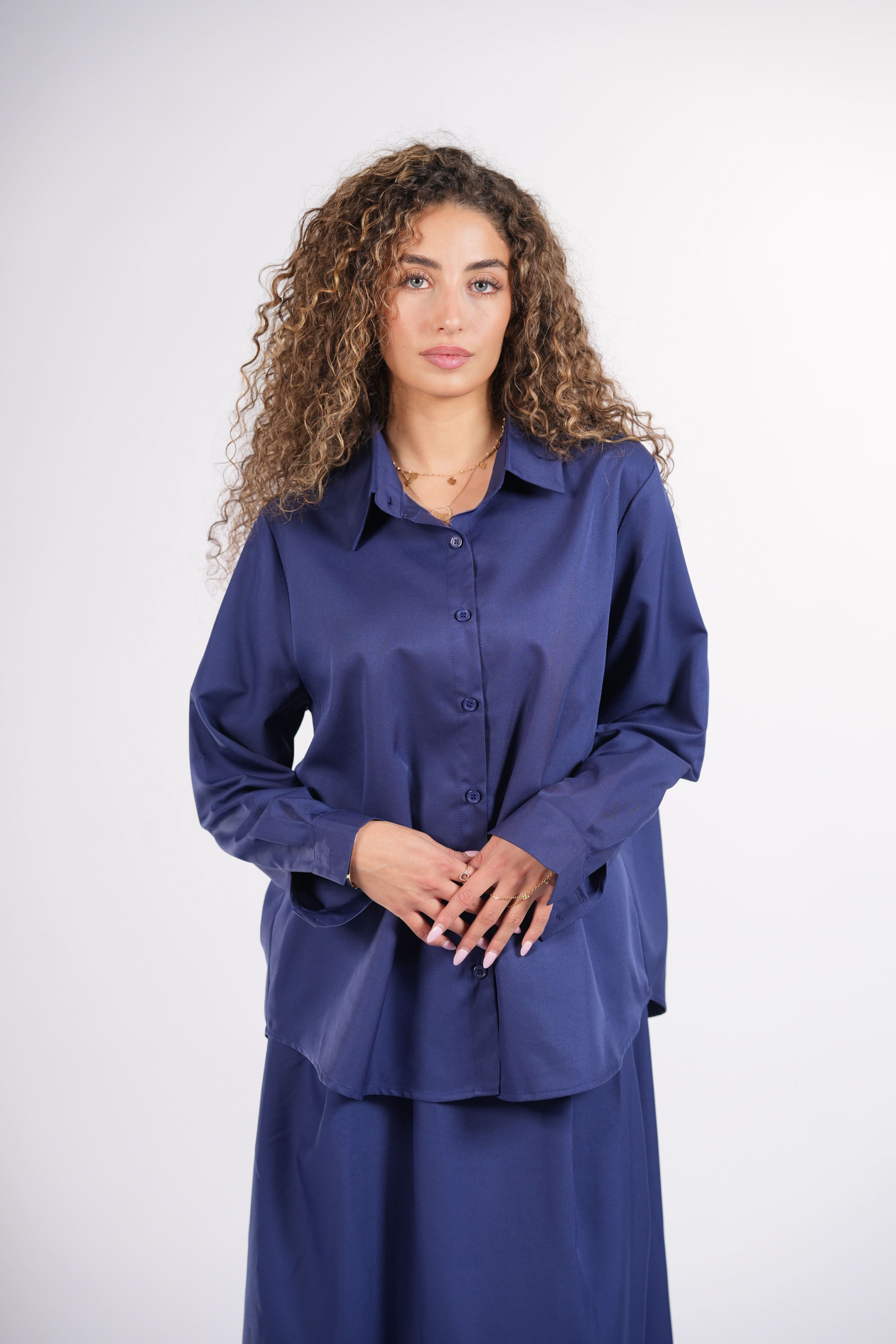 timeless blouse - navy - Losyana.Shop
