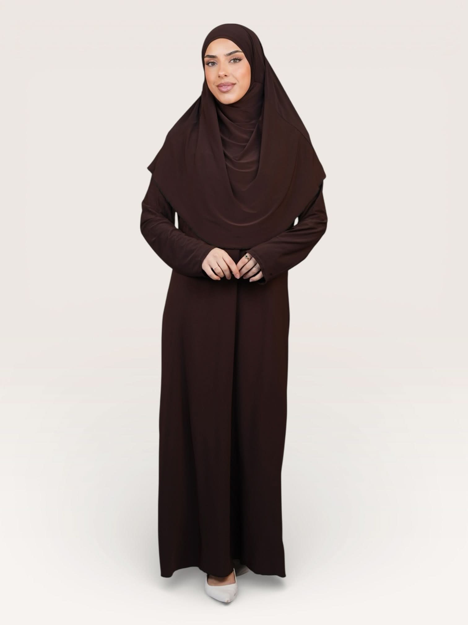 prayer dress premium jersey - espresso - Losyana.Shop