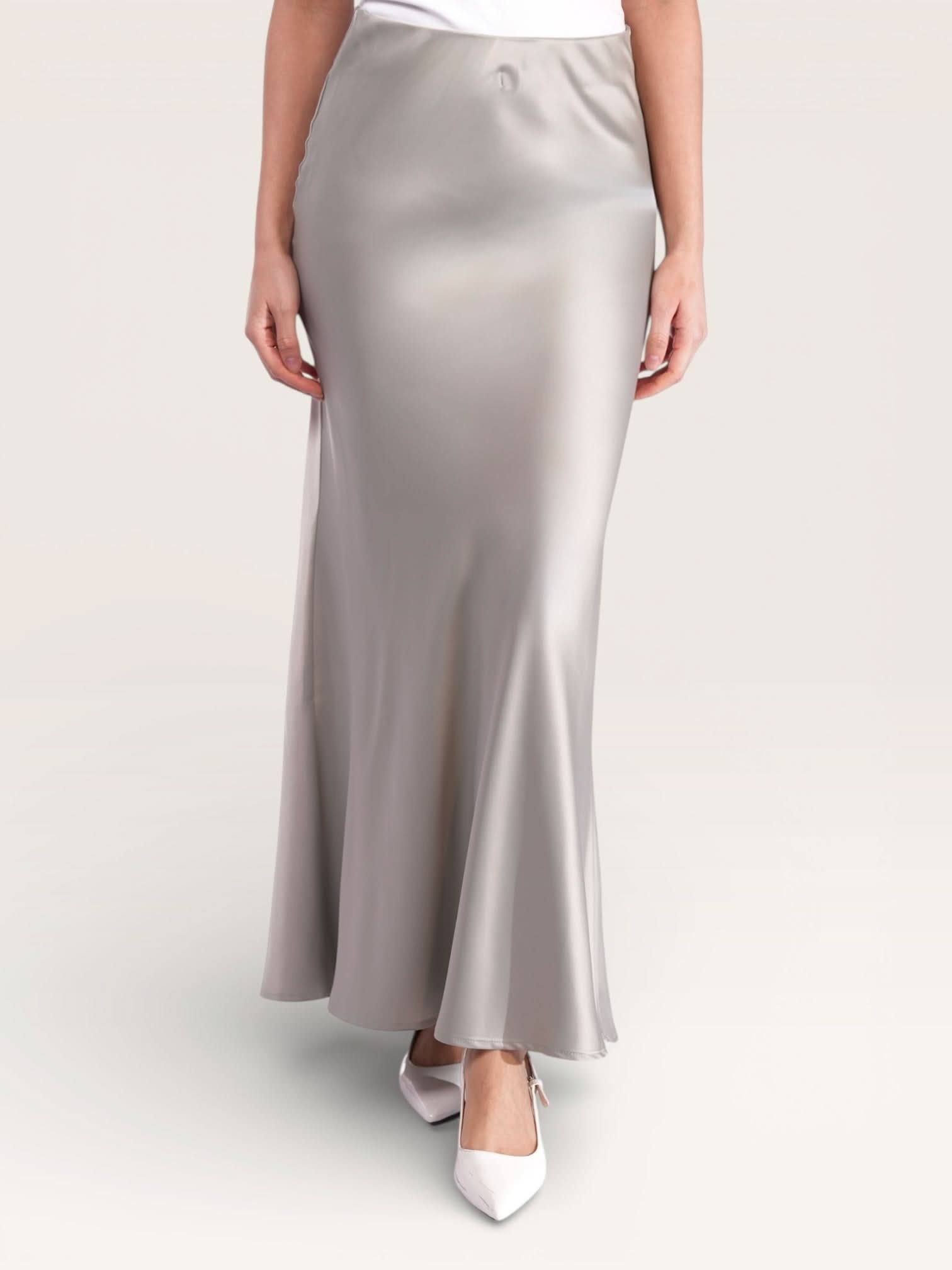 silk muse skirt - pistachio - Losyana.Shop