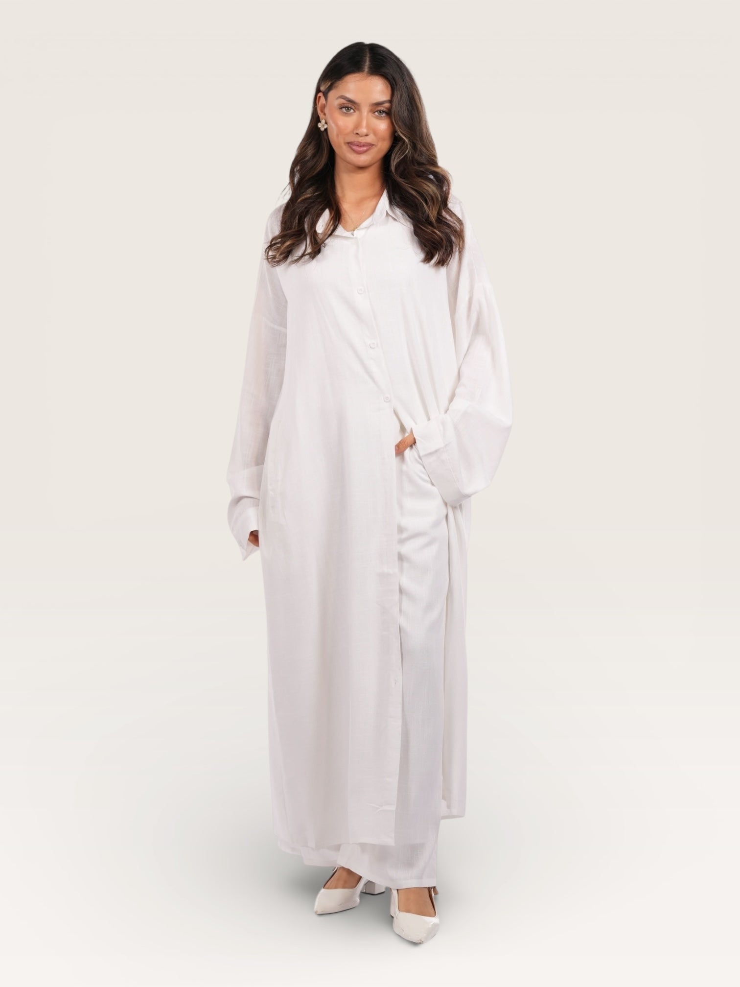 PALMA LINEN SET - WHITE