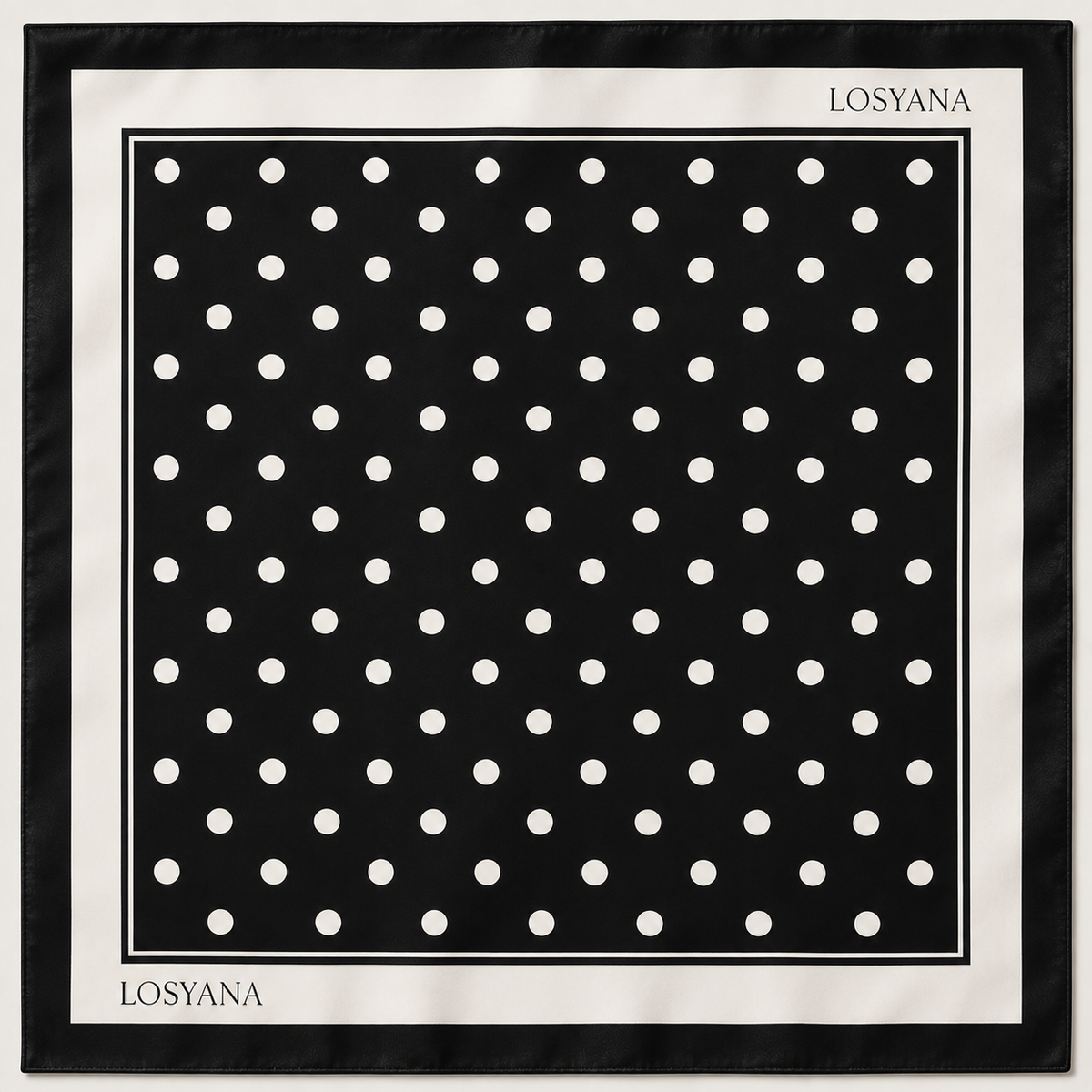 Satin Tuch - polka dots