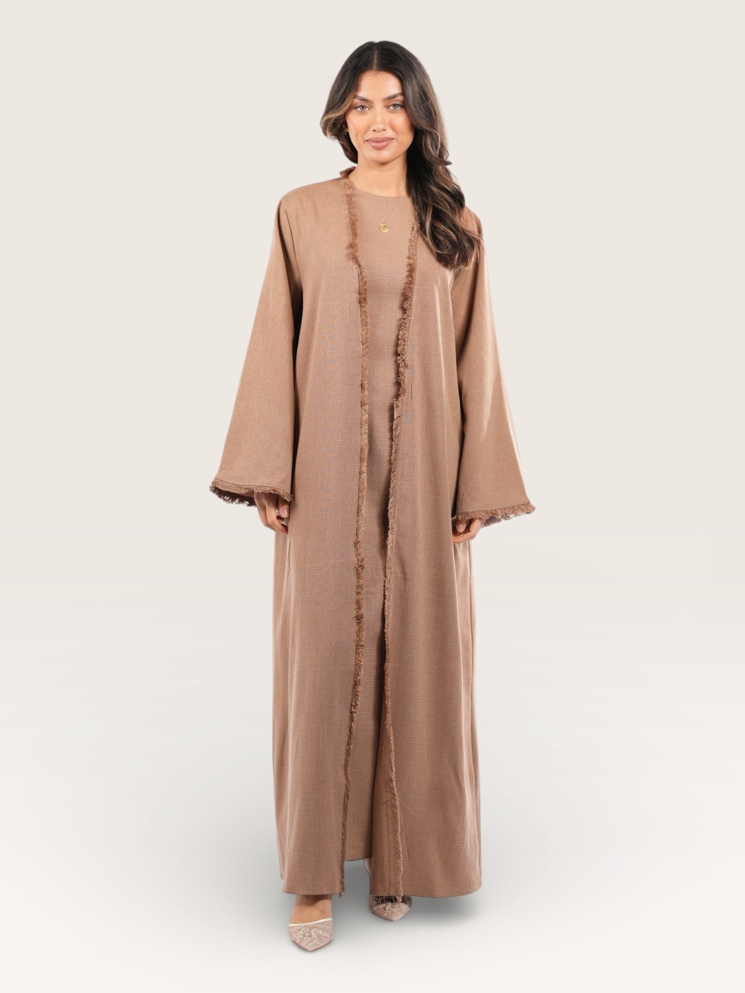 vienna corset &amp; kimono - brown mousse
