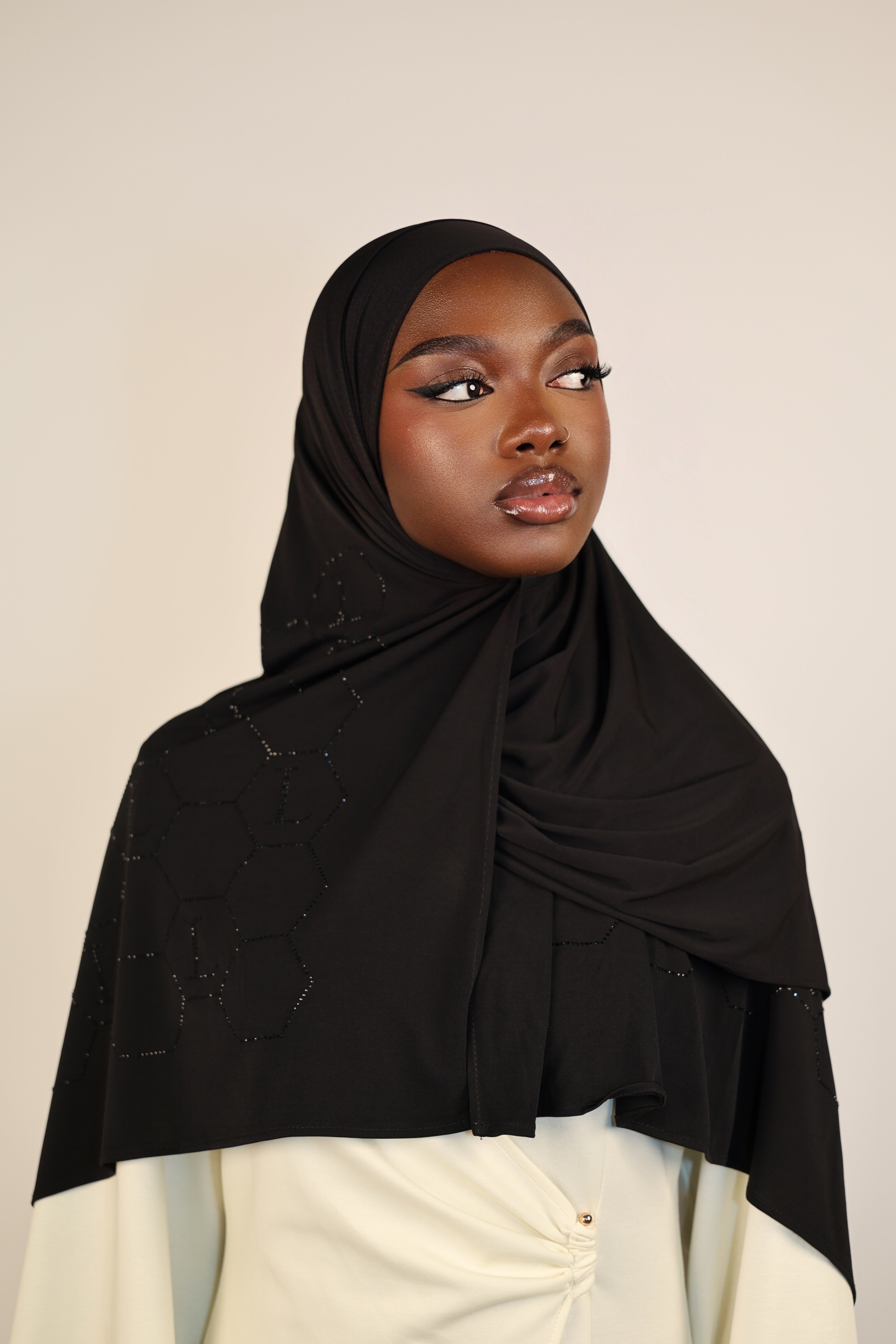 Premium Jersey Strass “L” - black