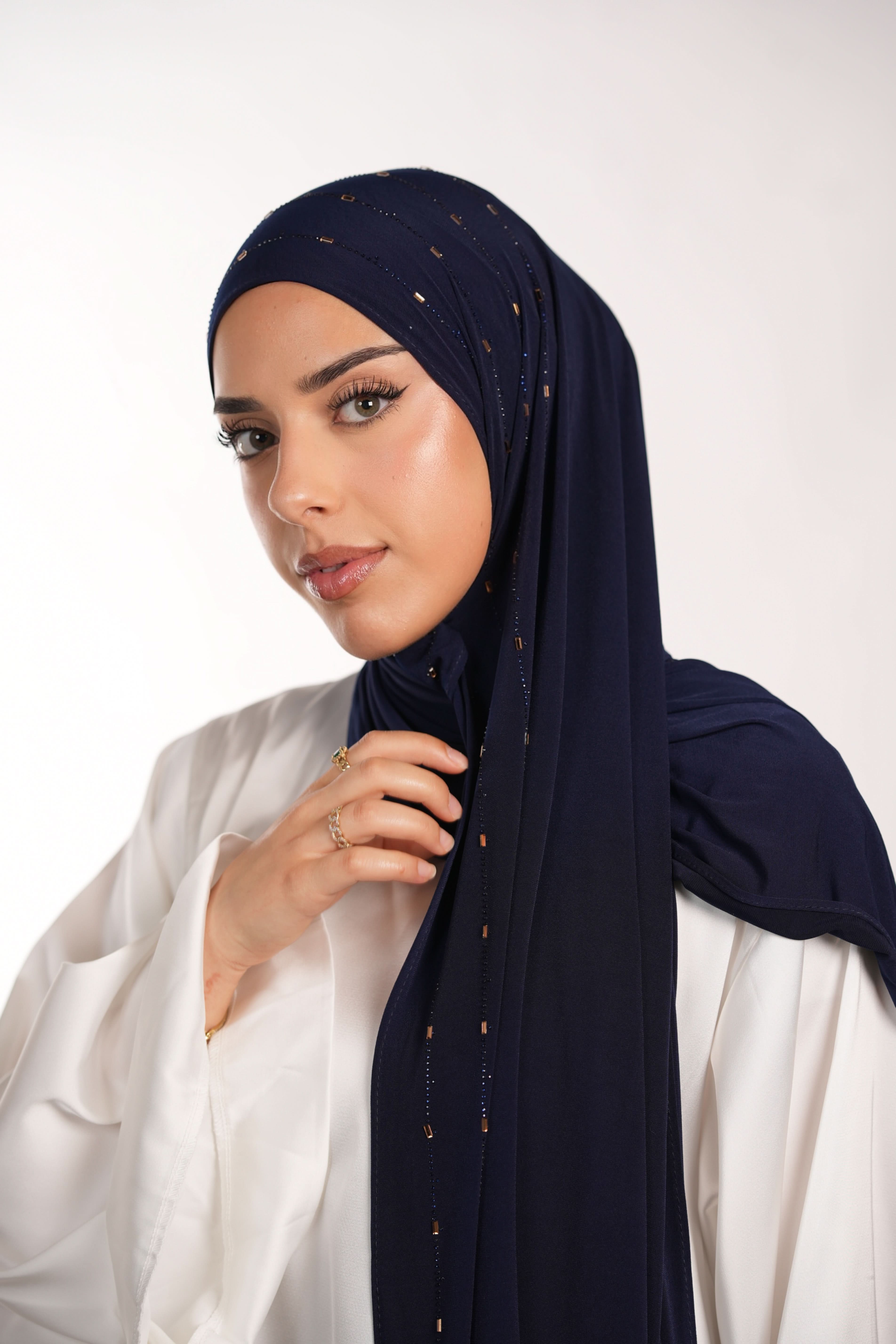 Premium Jersey Strass - navy - Losyana.Shop