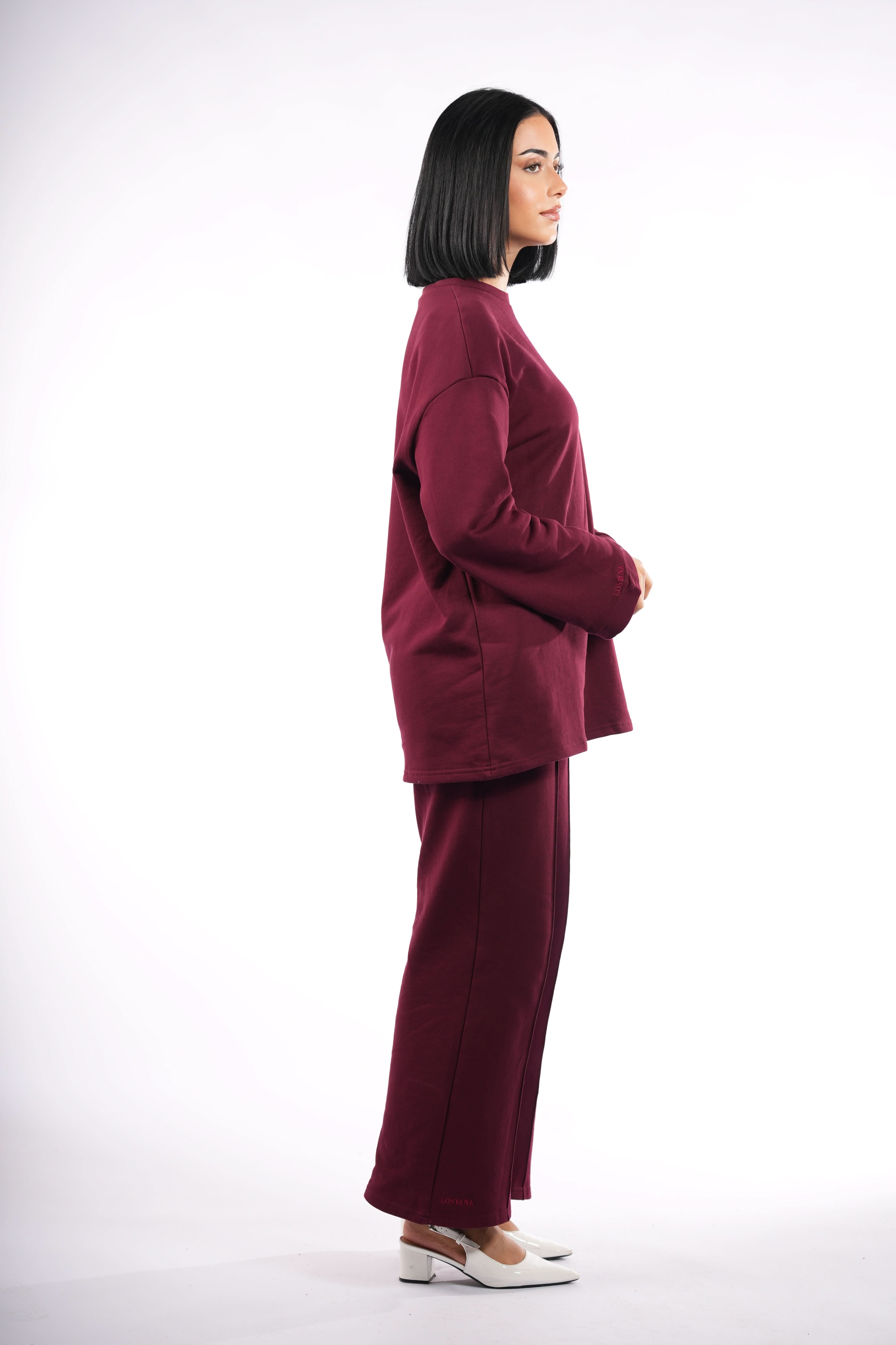 Lounge and Gym set - bordeaux - Losyana.Shop