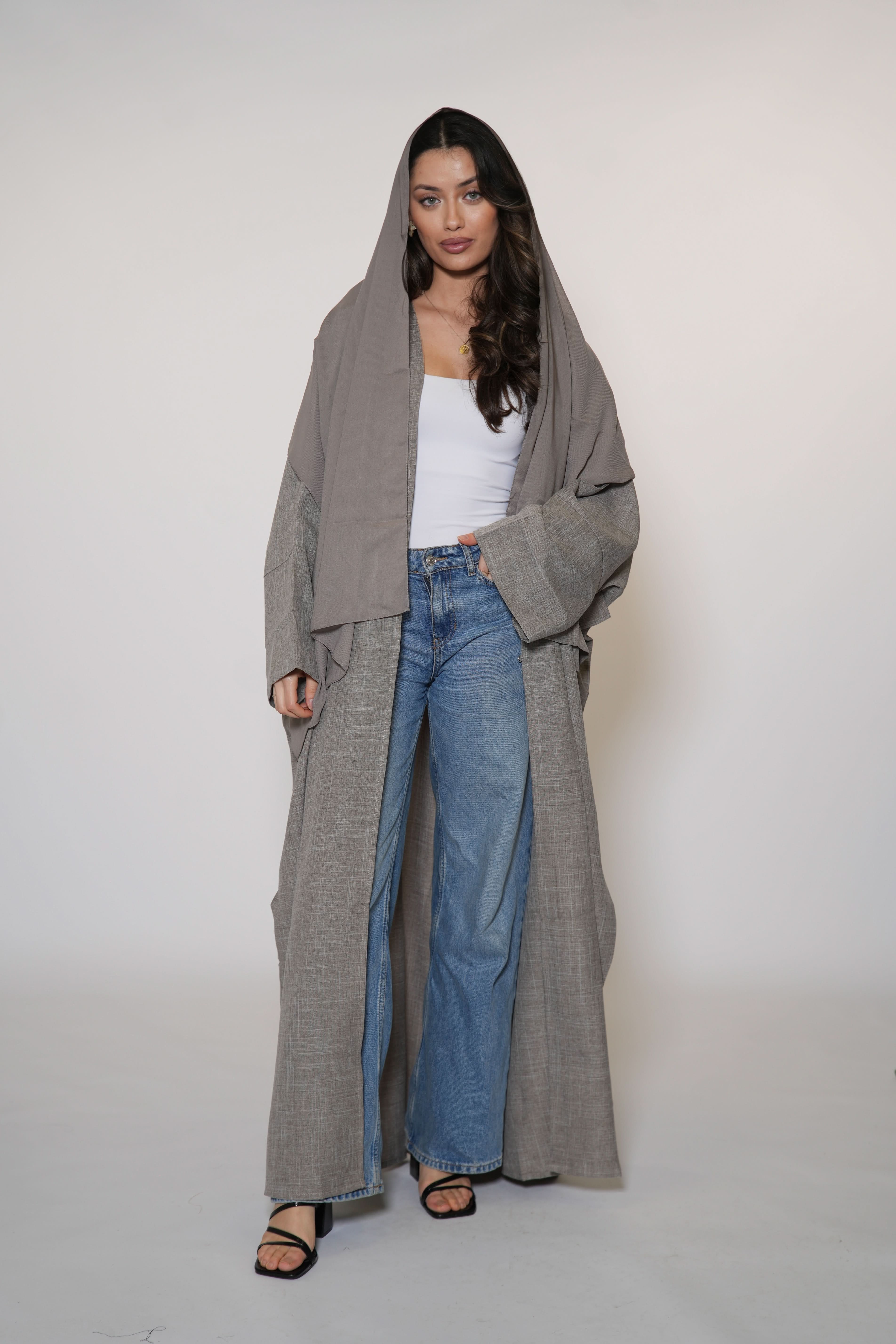 Linen Abaya/Kimono - venge - Losyana.Shop