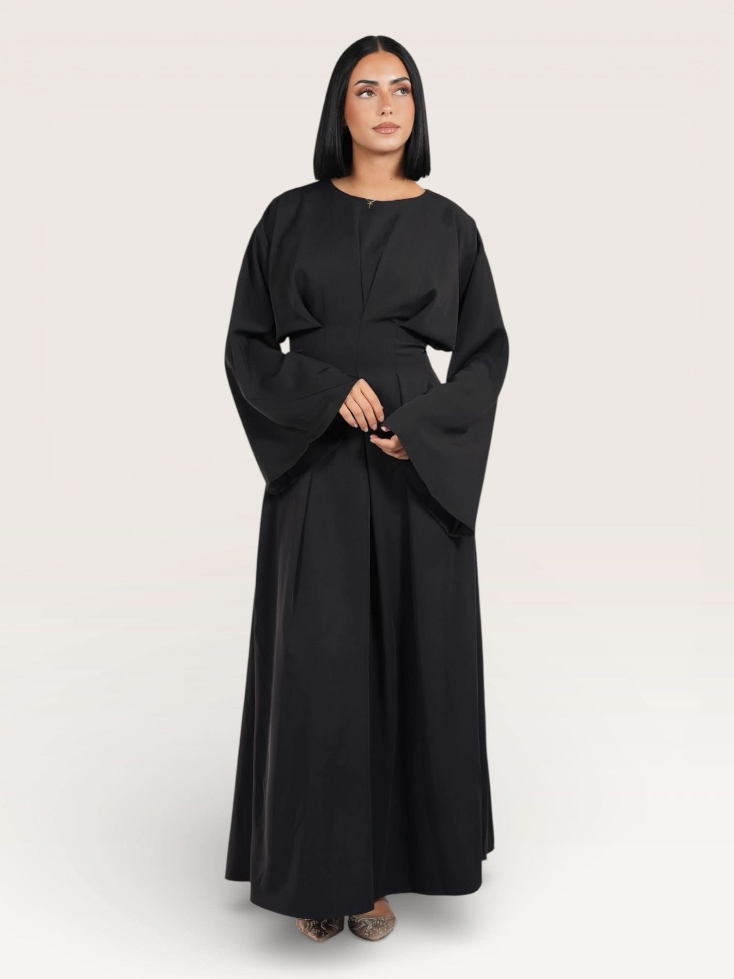 knee length dresses for ladies Long Sleeve Mesh Corset Dress, Black / Xs main image 1