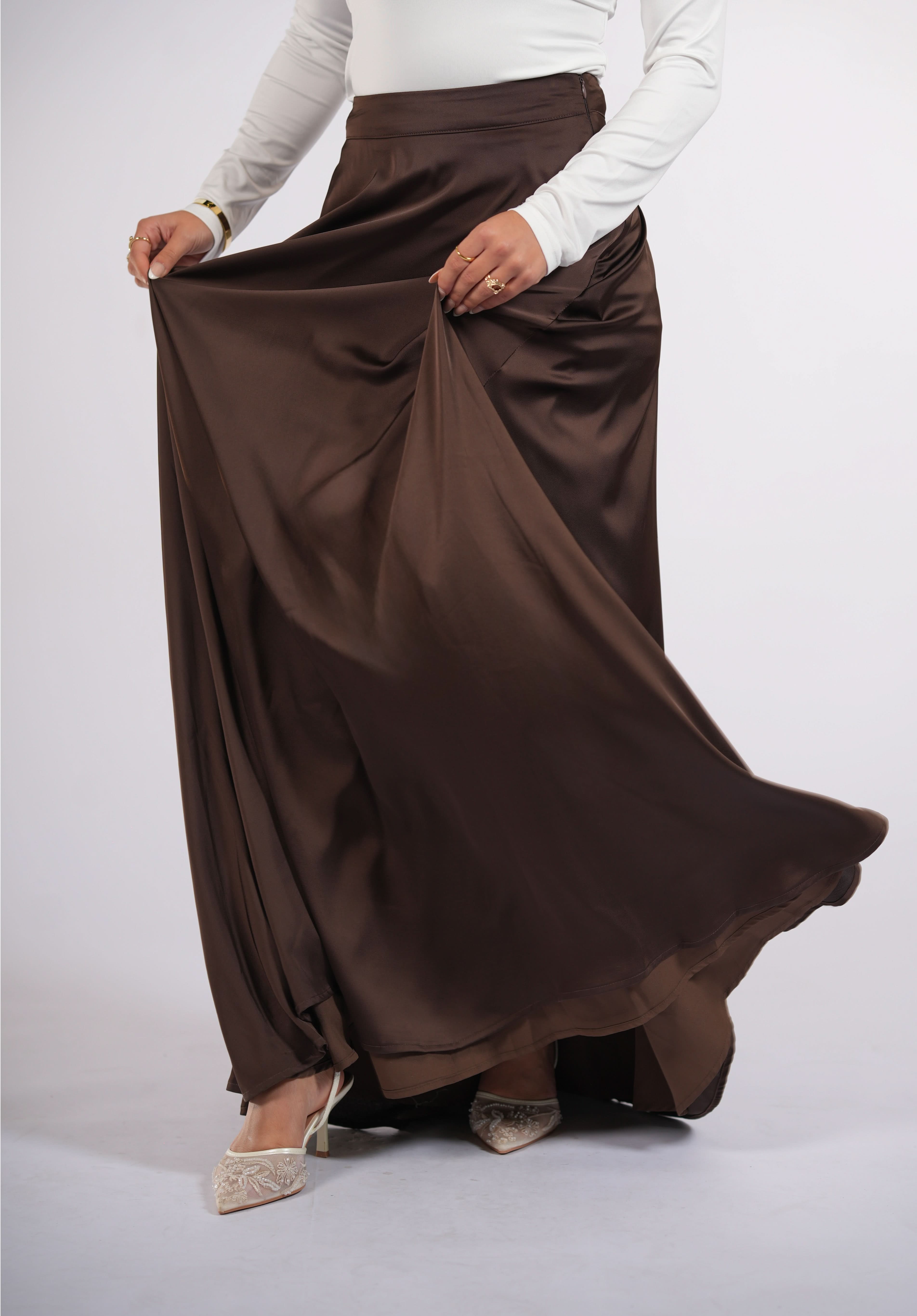 satin poésie - espresso - Losyana.Shop