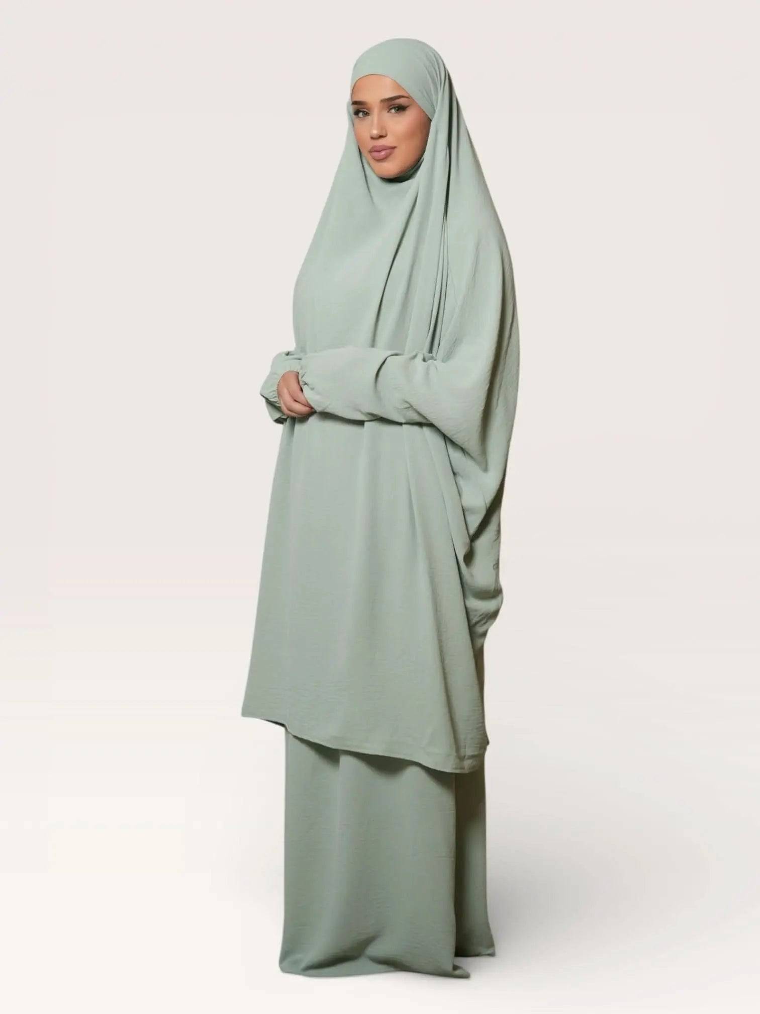 mint green dress hijab jazz jilbab