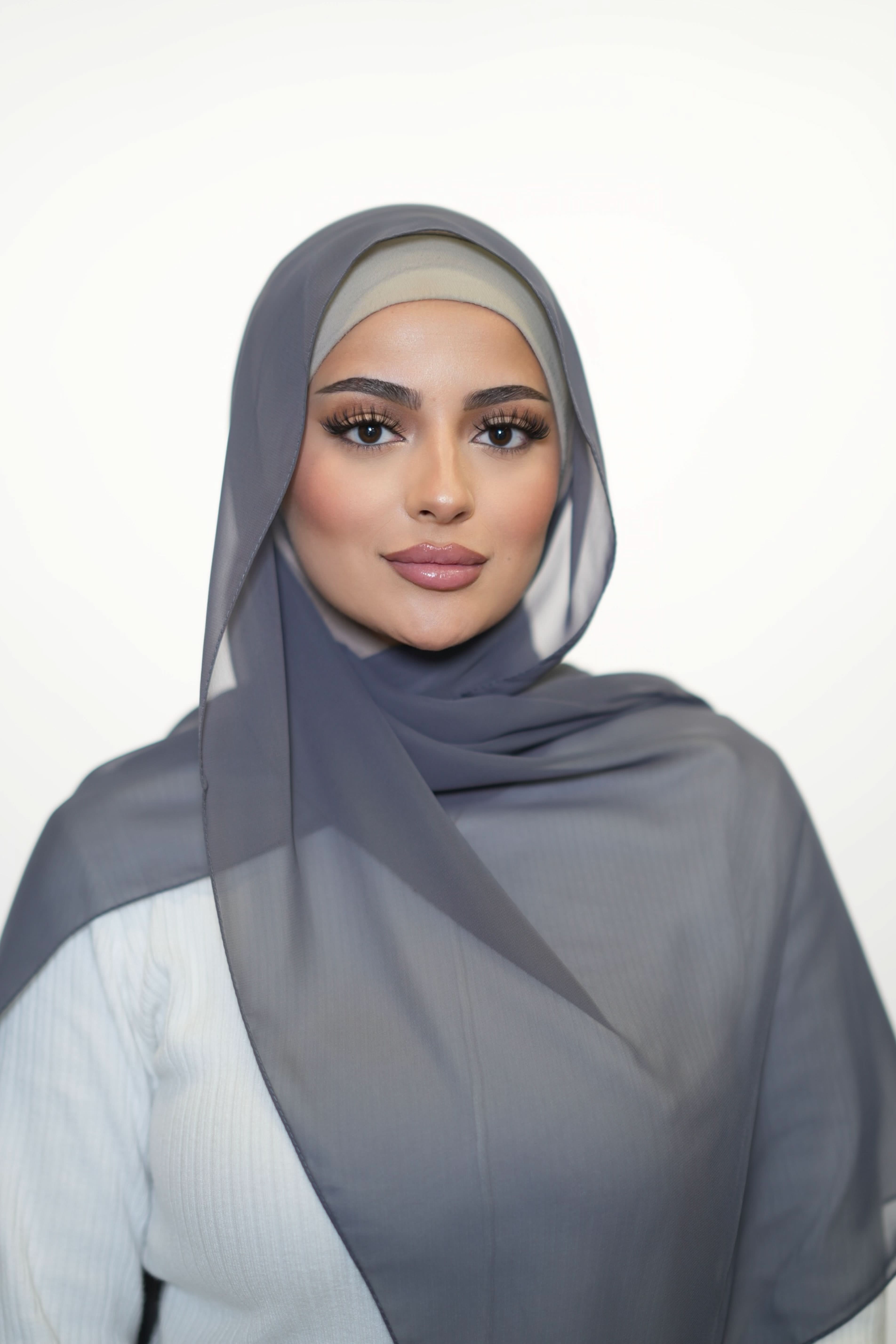 Vela Grey Hijab Scarf Gravity Grey Hijab Online Sleek Modern