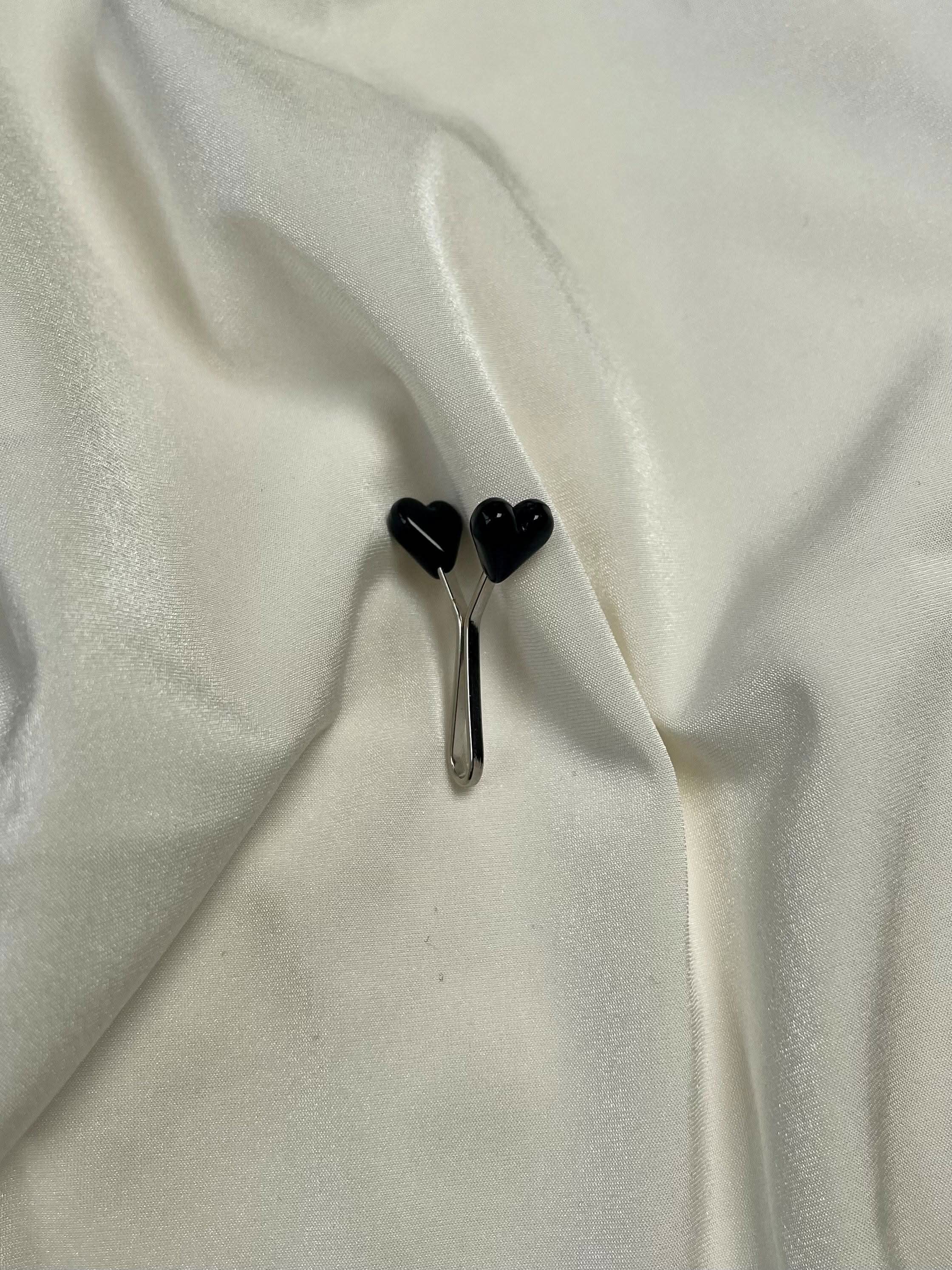 Hijab clip - black heart - Losyana.Shop