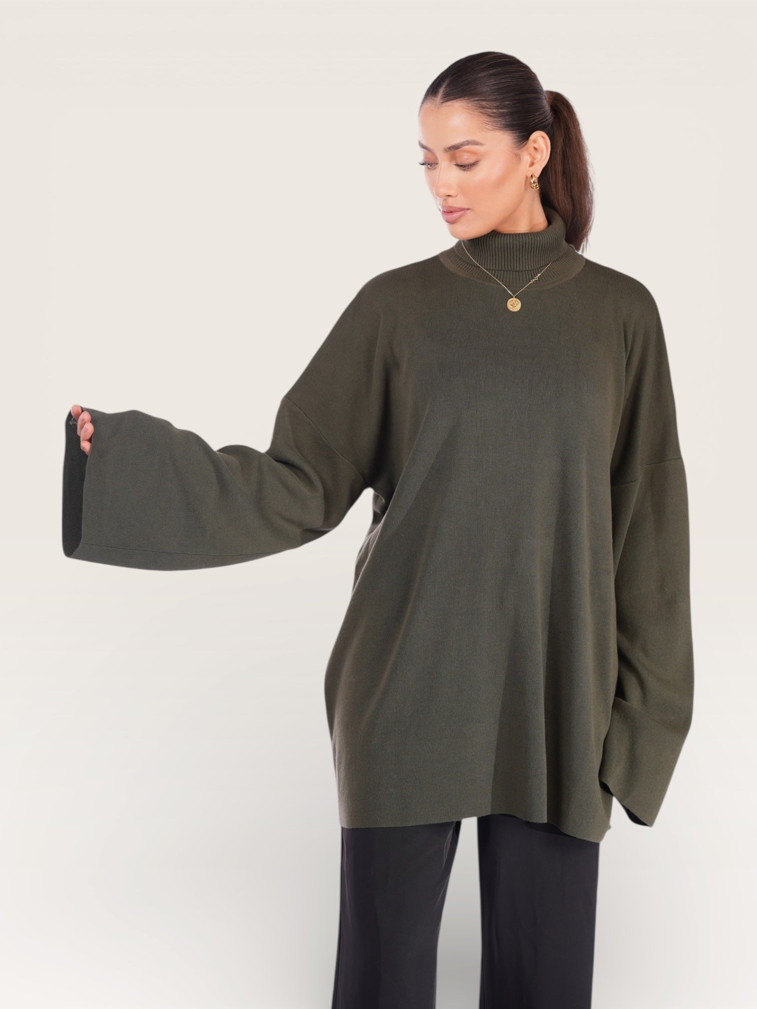 luxury knit - olive