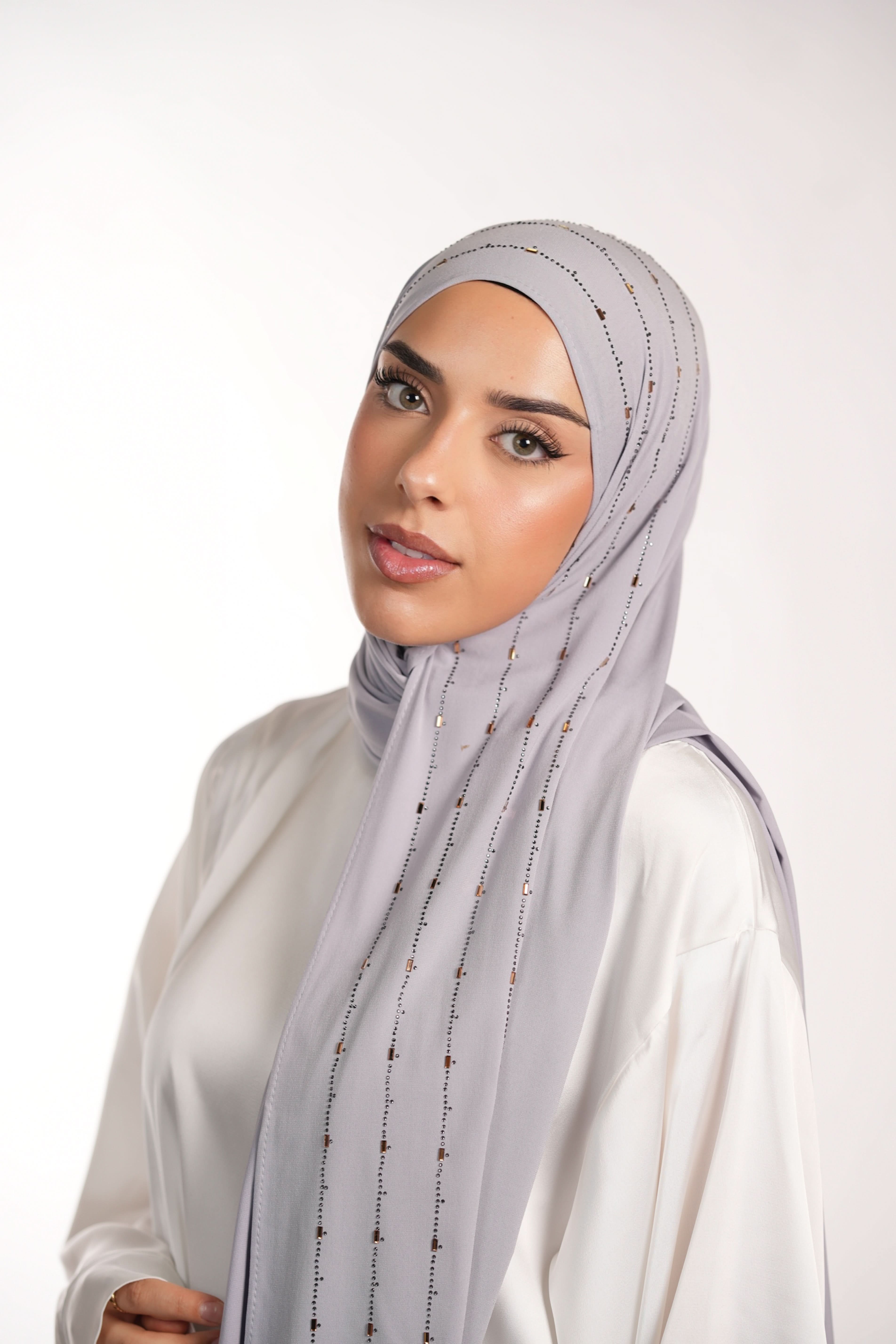 Premium Jersey Strass - light grey - Losyana.Shop