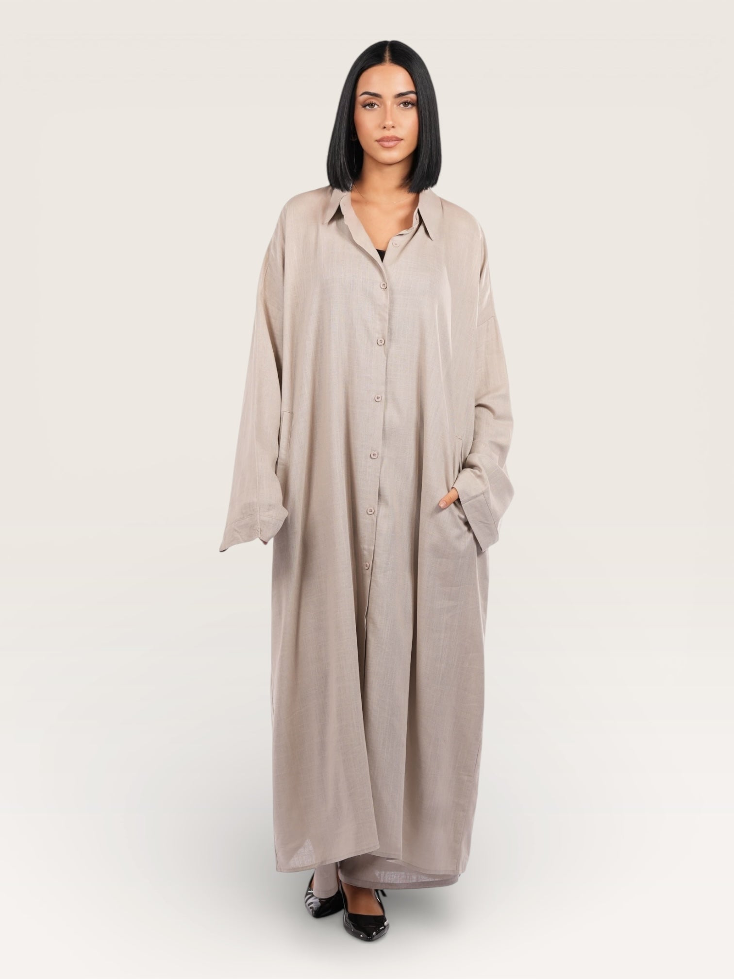 PALMA LINEN SET - COSTA CREAM