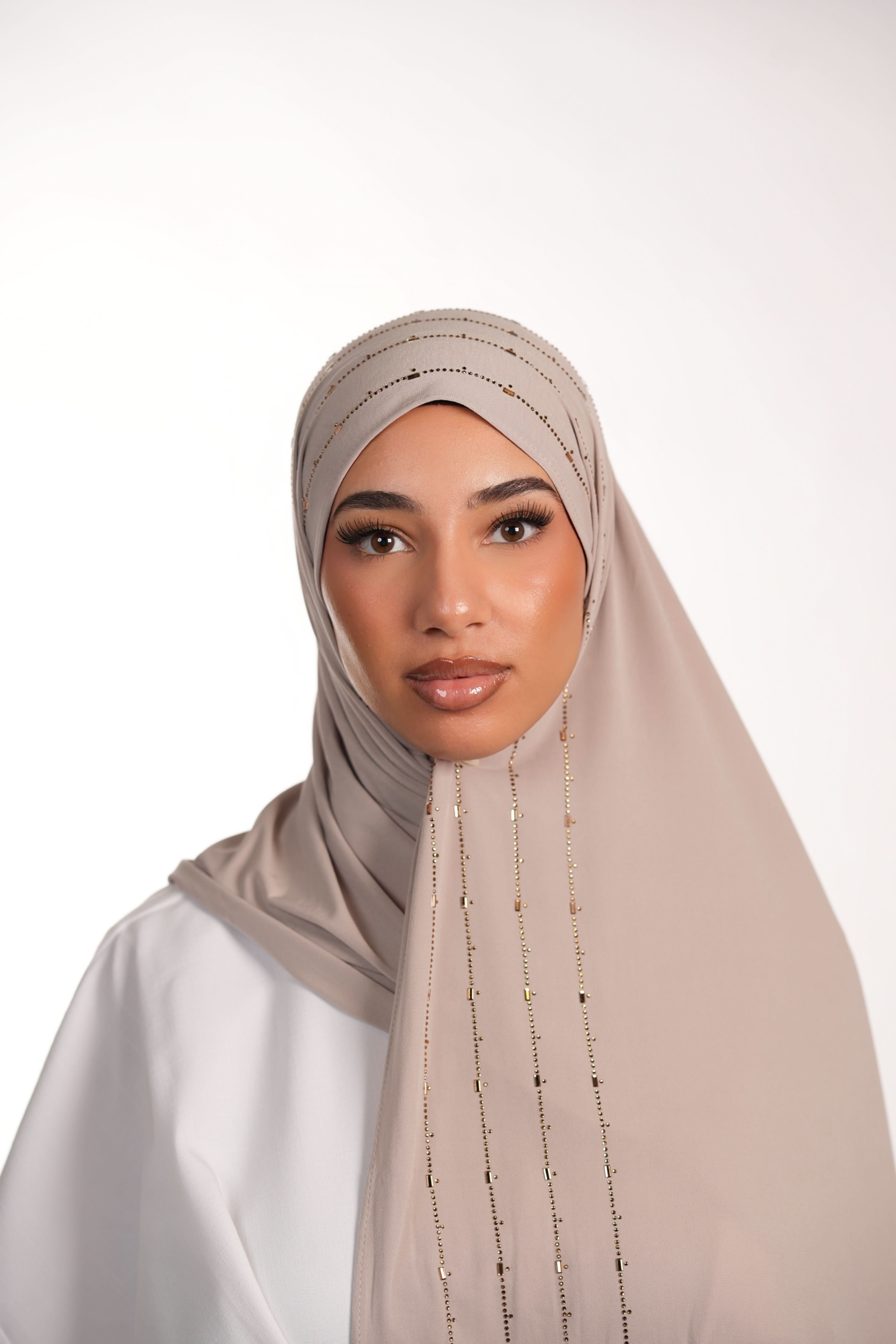 Premium Jersey Strass - nude grey - Losyana.Shop