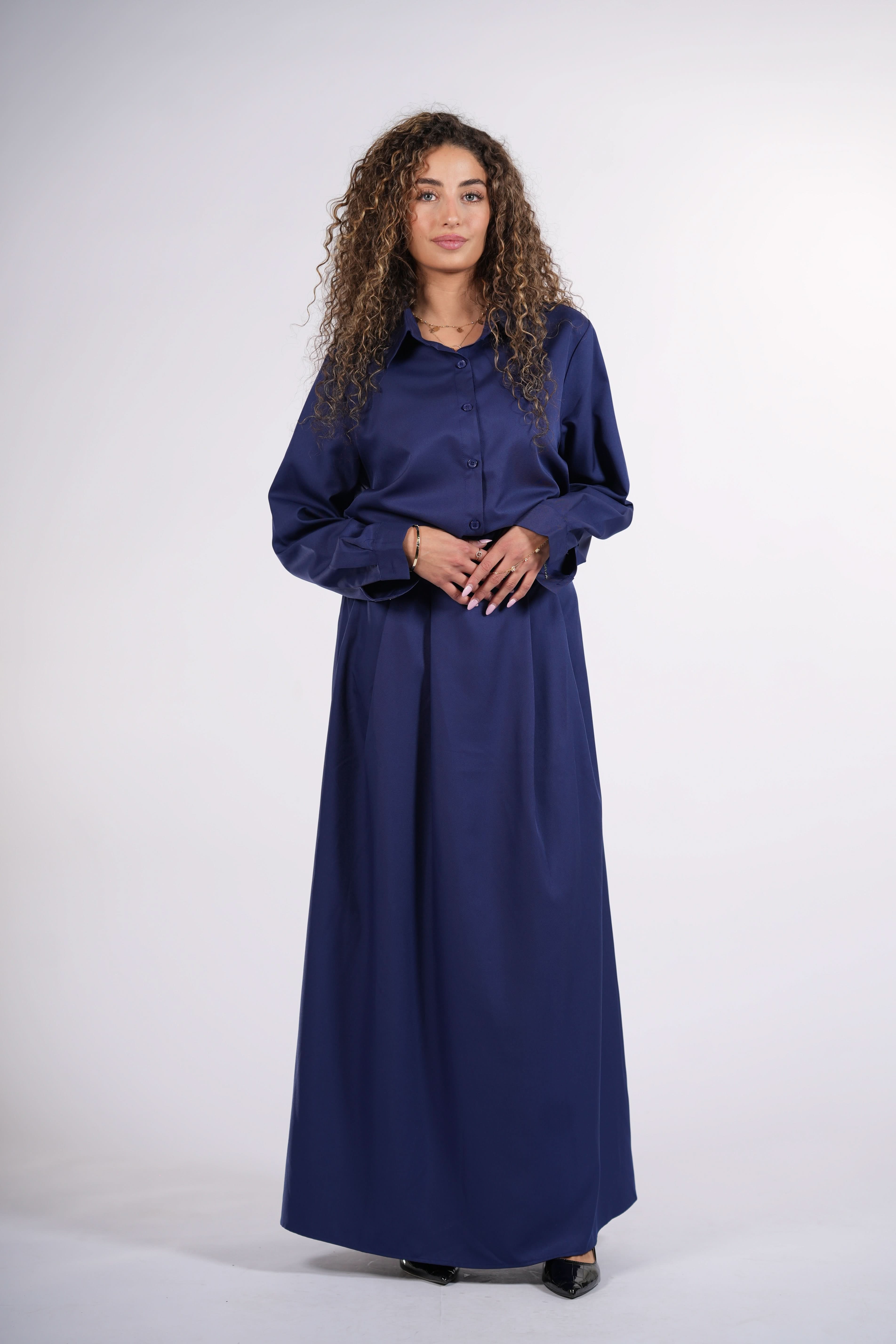 timeless blouse - navy - Losyana.Shop