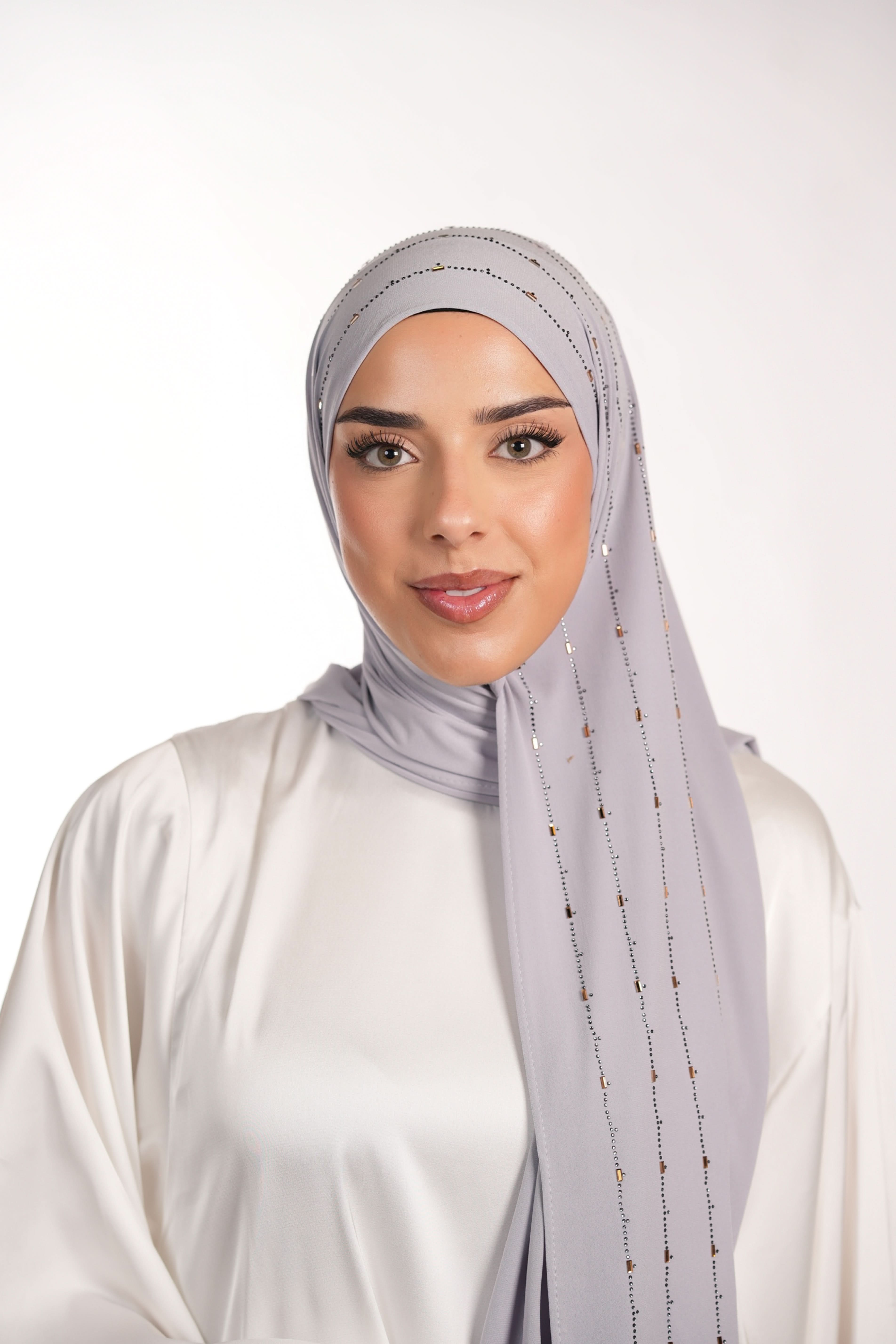 Premium Jersey Strass - light grey - Losyana.Shop