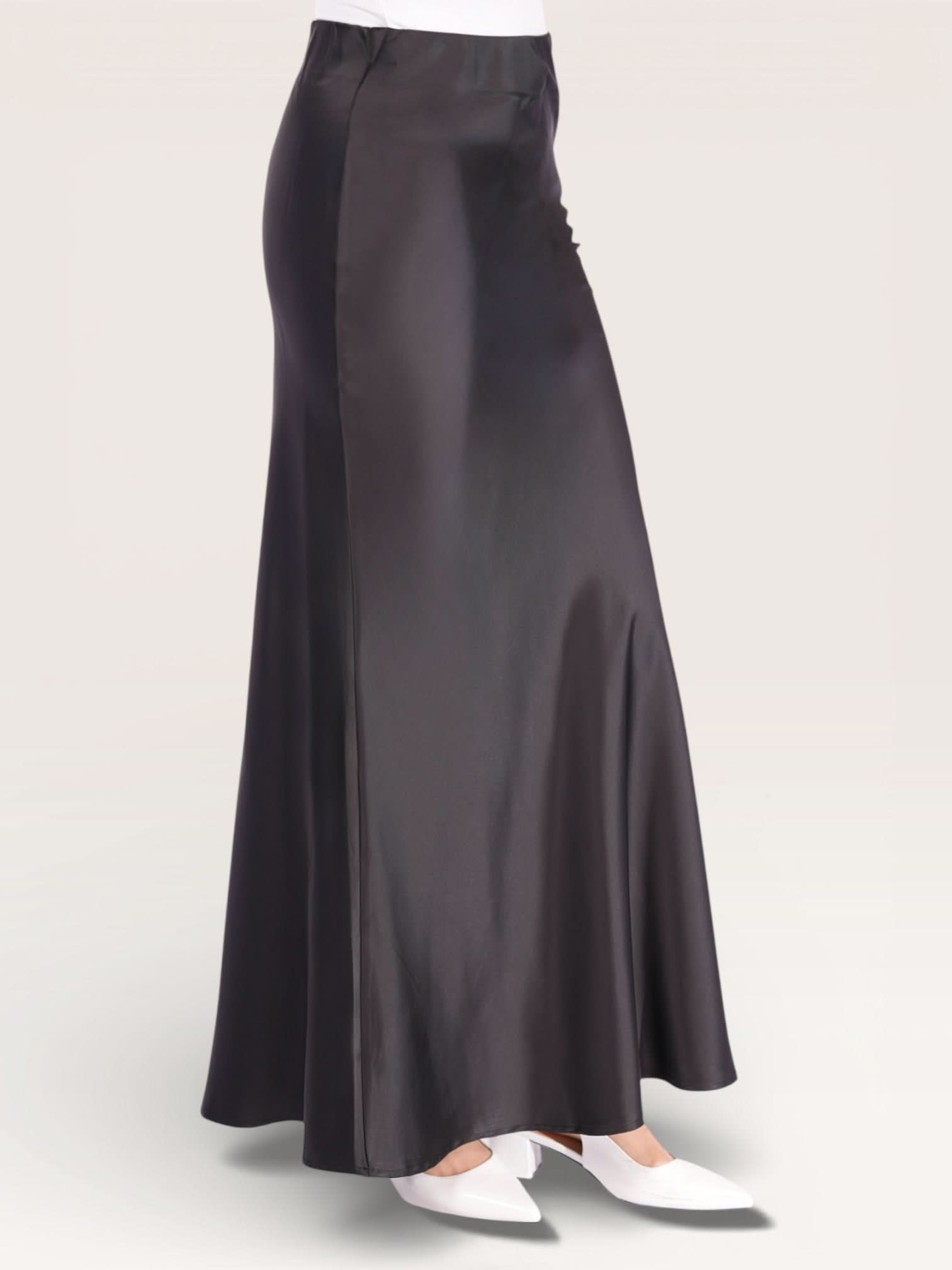 silk muse skirt - black - Losyana.Shop