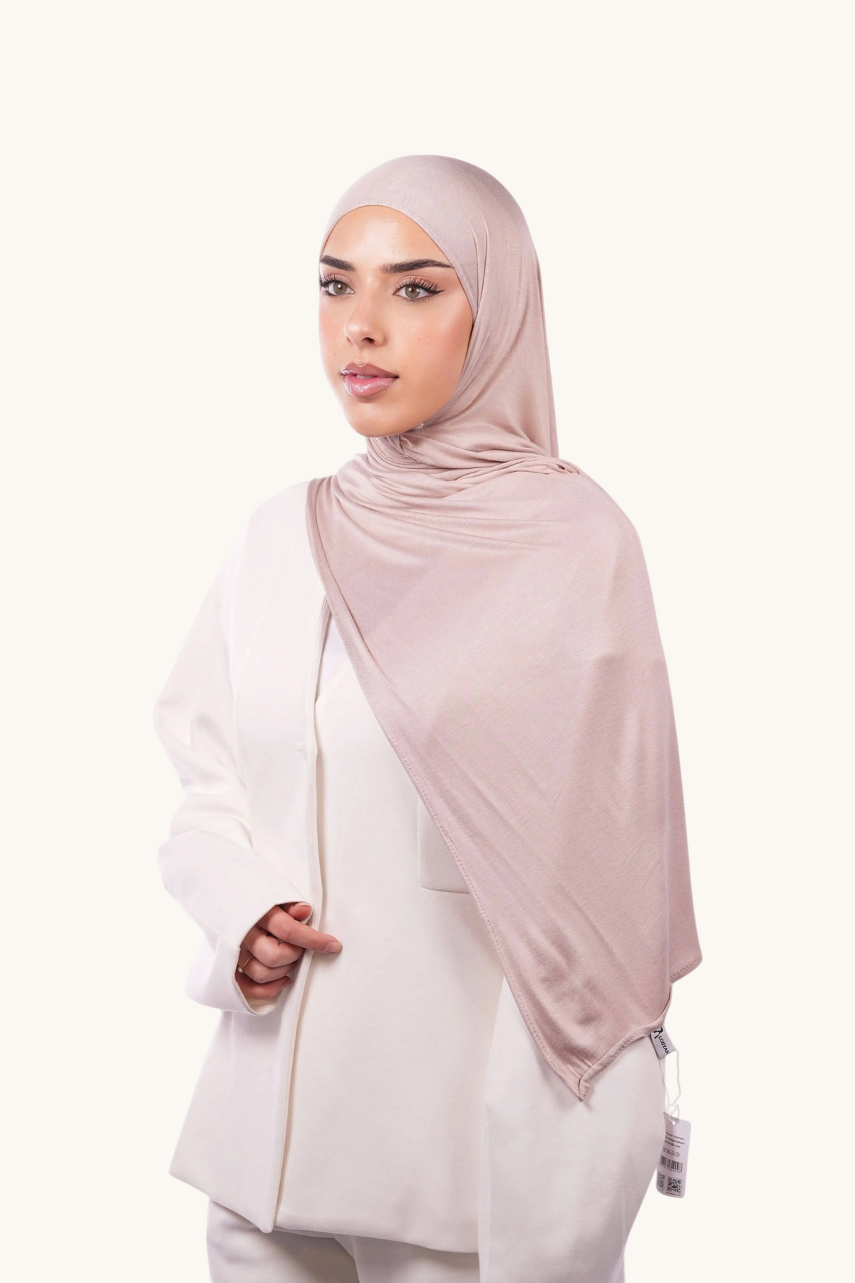 Weiches Bambus-Jersey amira rose von Losyana.Shop, gewebt mit zarter rosa Farbe und feiner Textur.