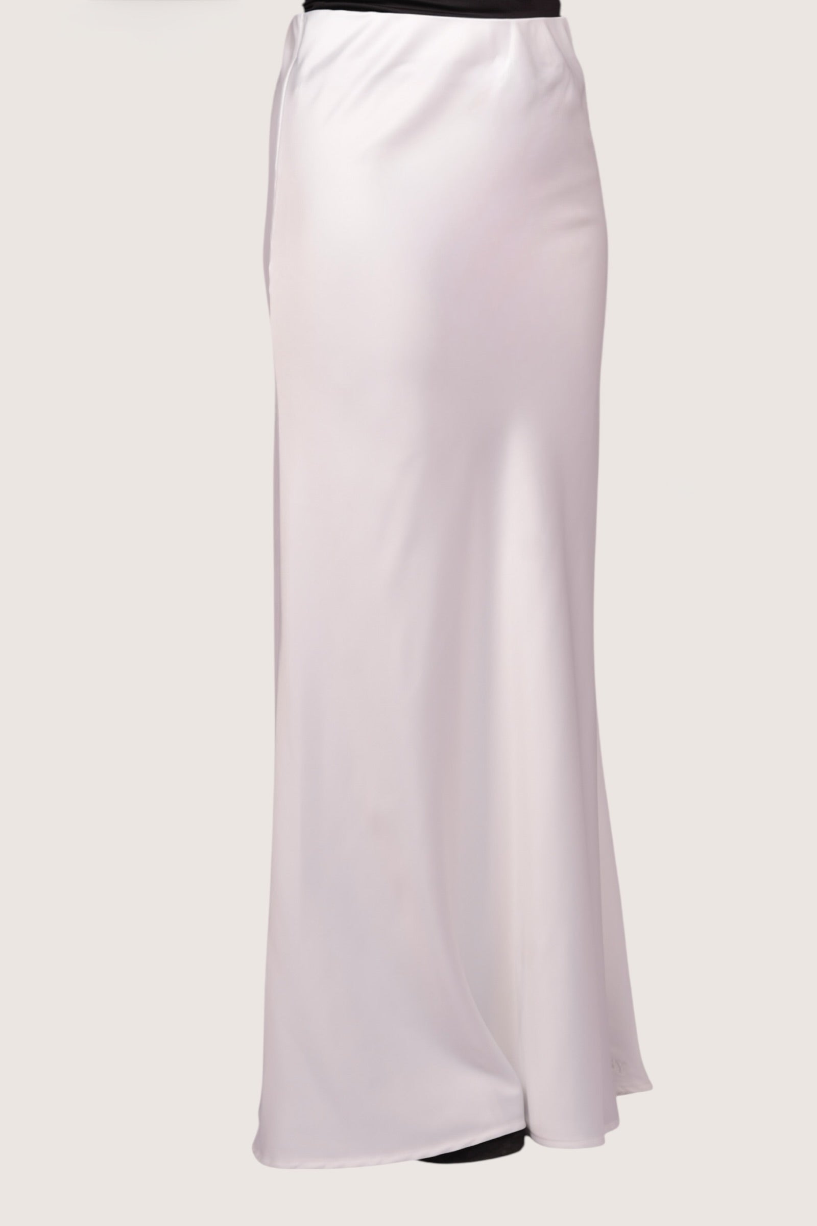 silk muse skirt - white