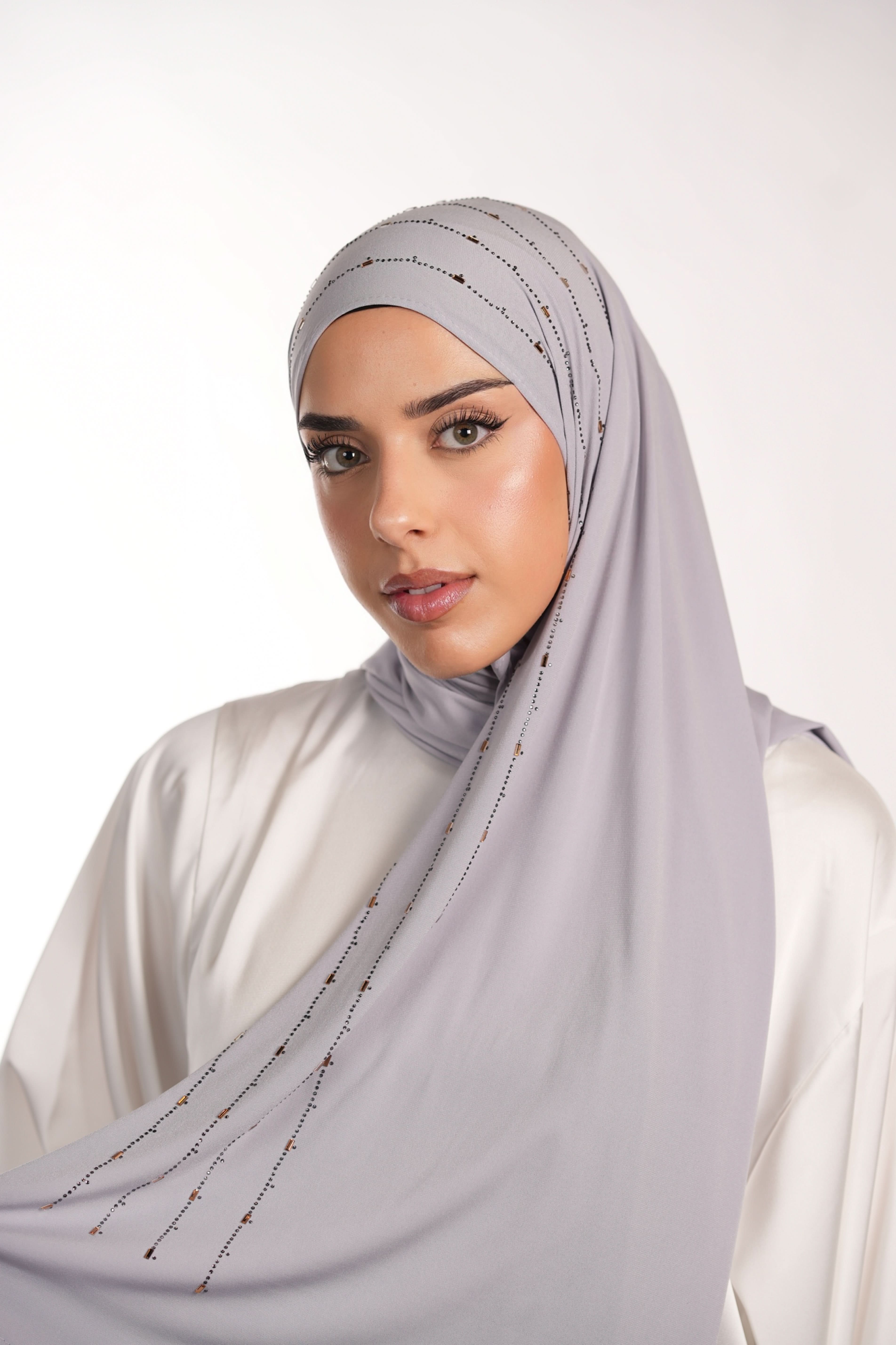 Premium Jersey Strass - light grey - Losyana.Shop