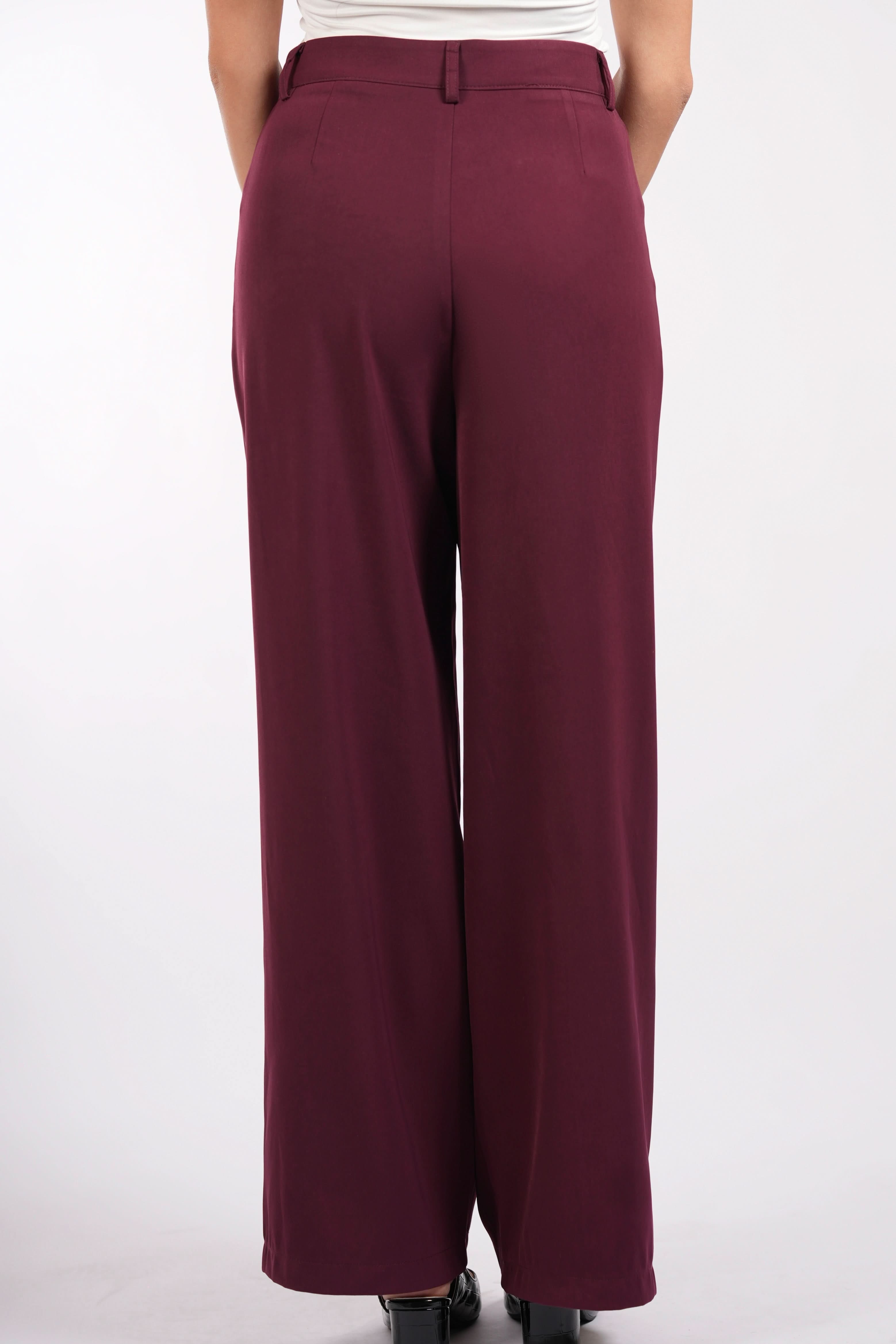 the noble pants - burgundy - Losyana.Shop