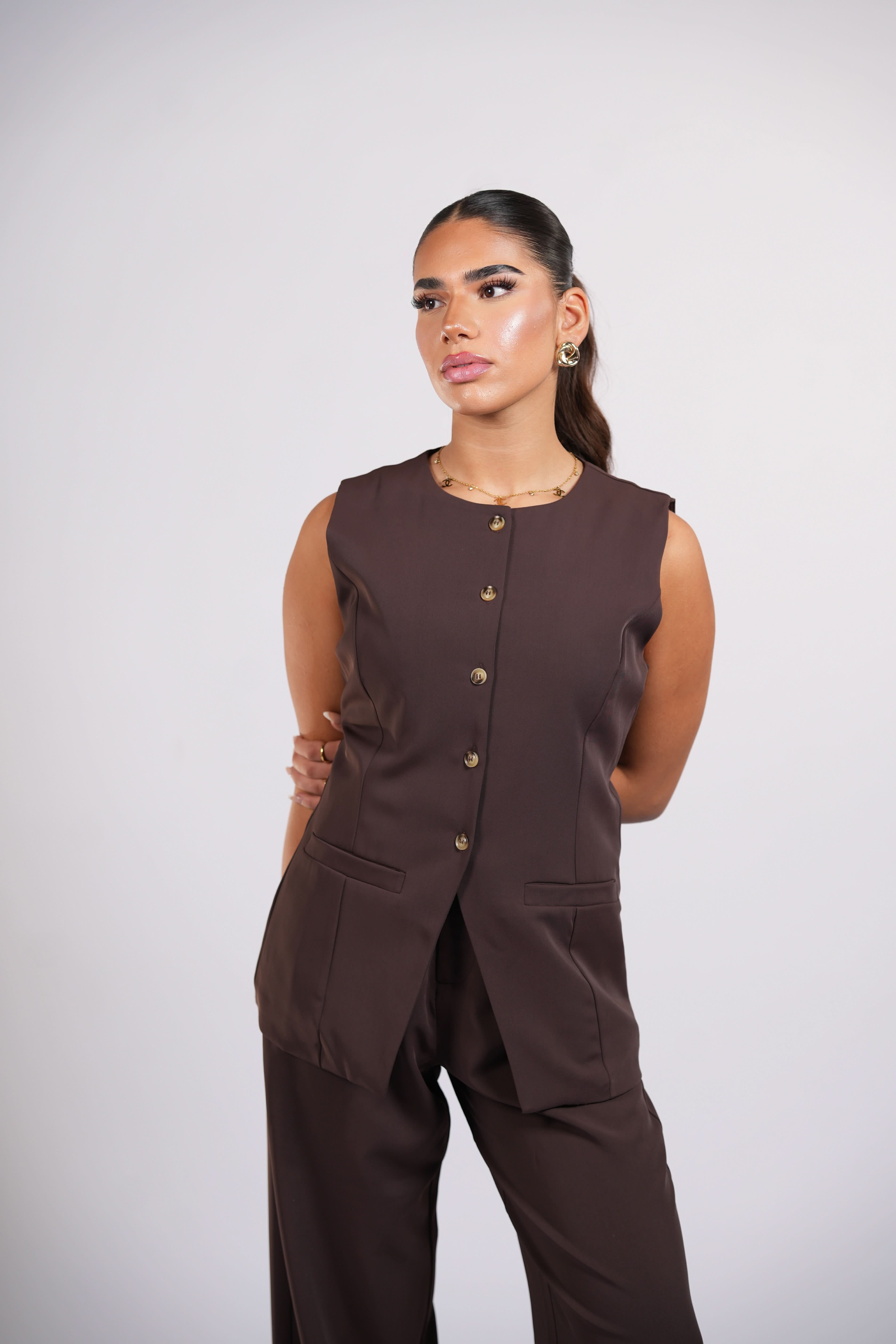 old vienna vest - espresso - Losyana.Shop