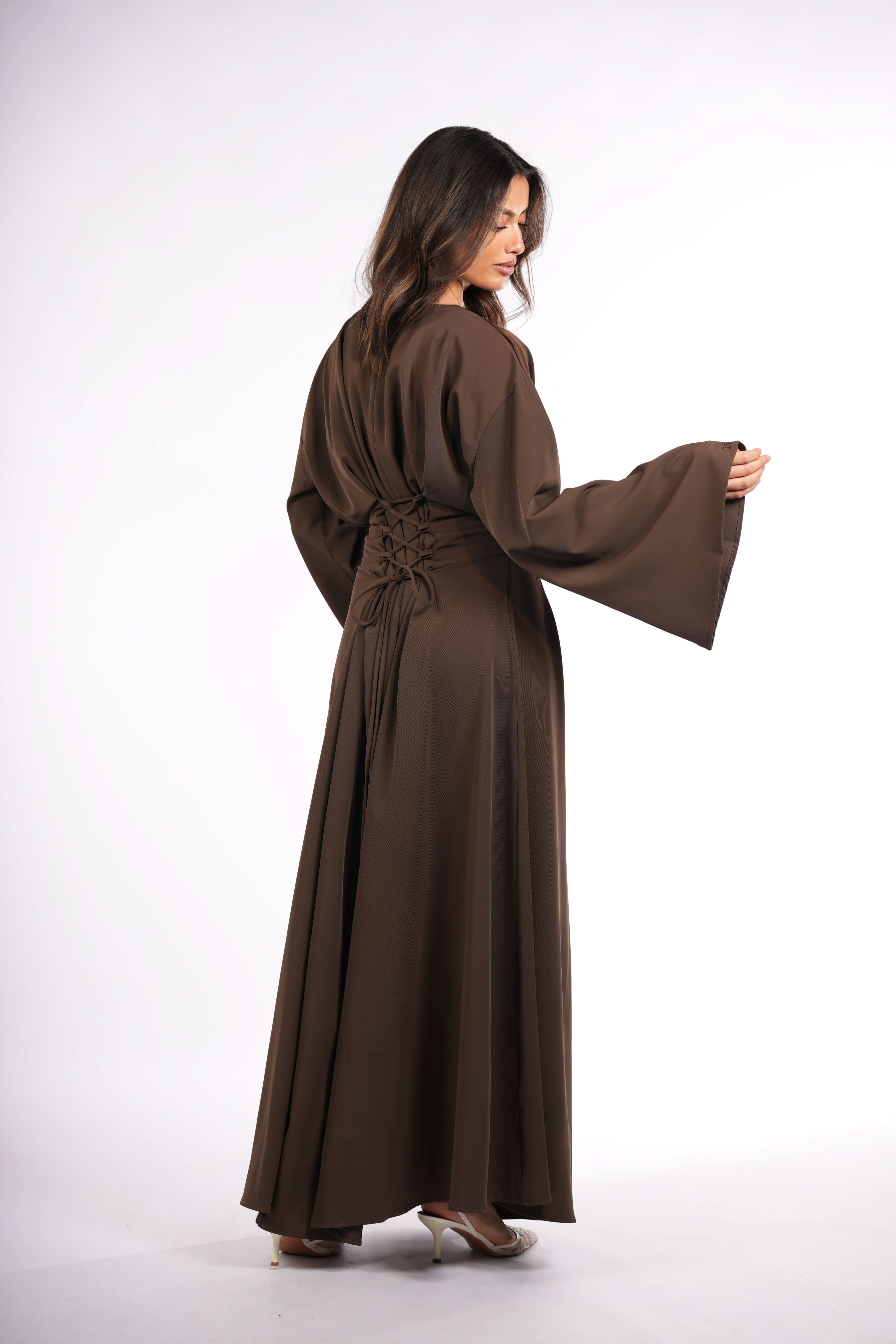 the corset dress - espresso - Losyana.Shop