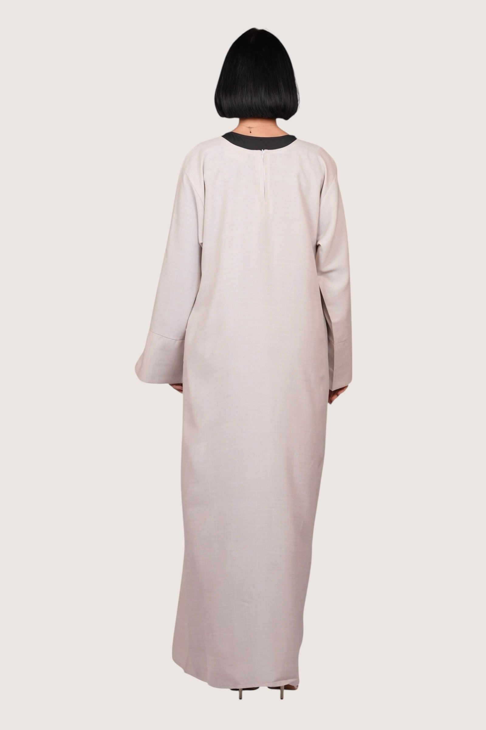 Linen Abaya - light beige