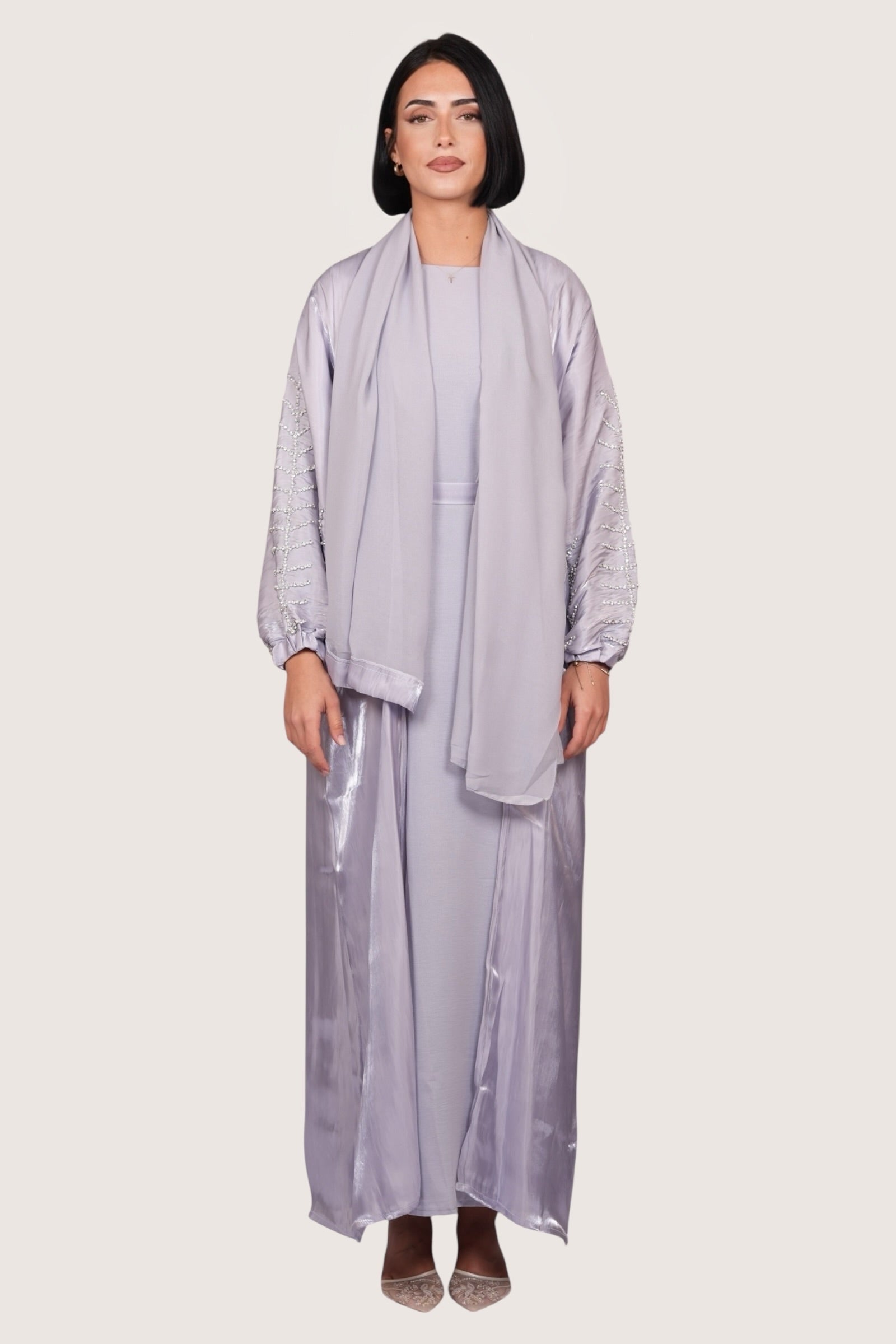 Pearl Abaya - lavender