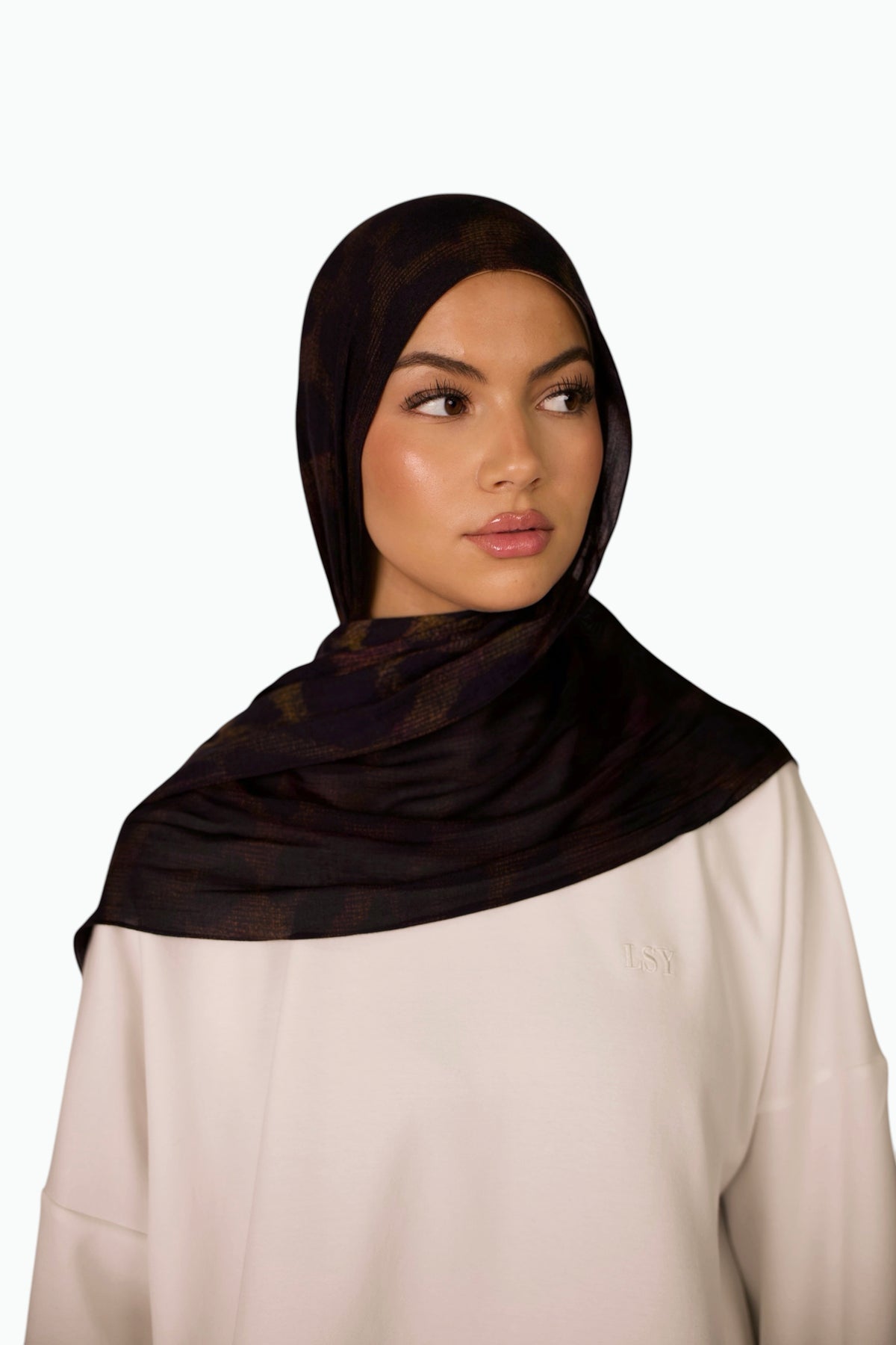 Lightweight Modal Hijab - Dark Leopard