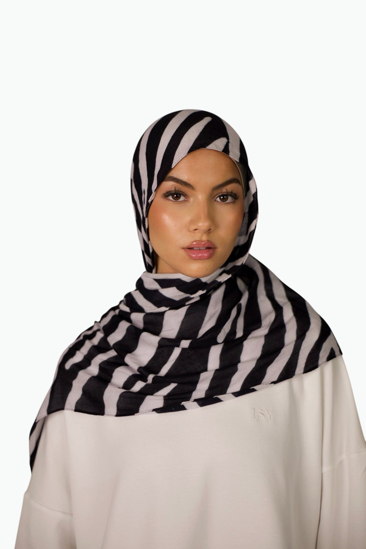 Lightweight Modal Hijab - Zebra