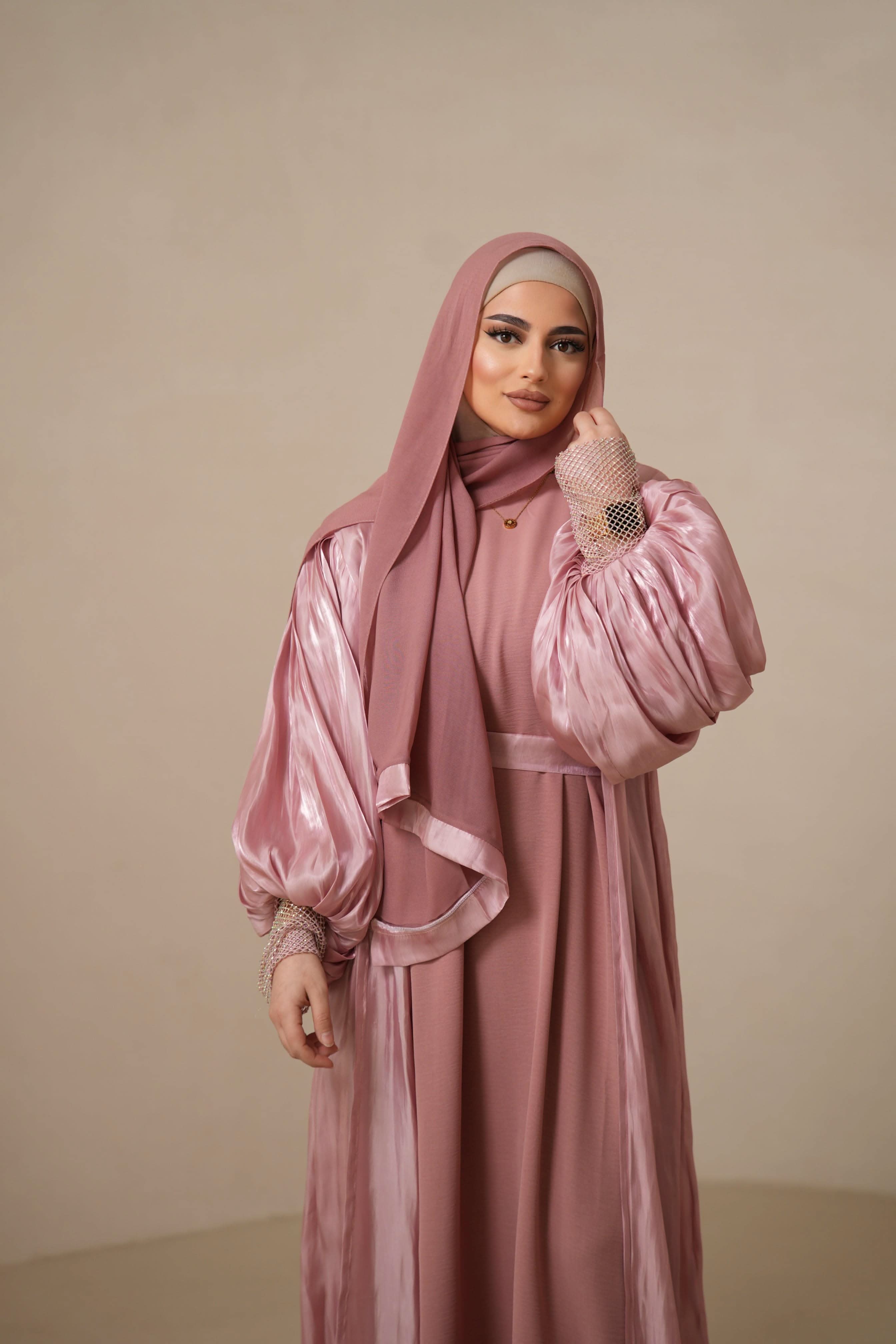 Dubai Abaya - Pink - Losyana.Shop