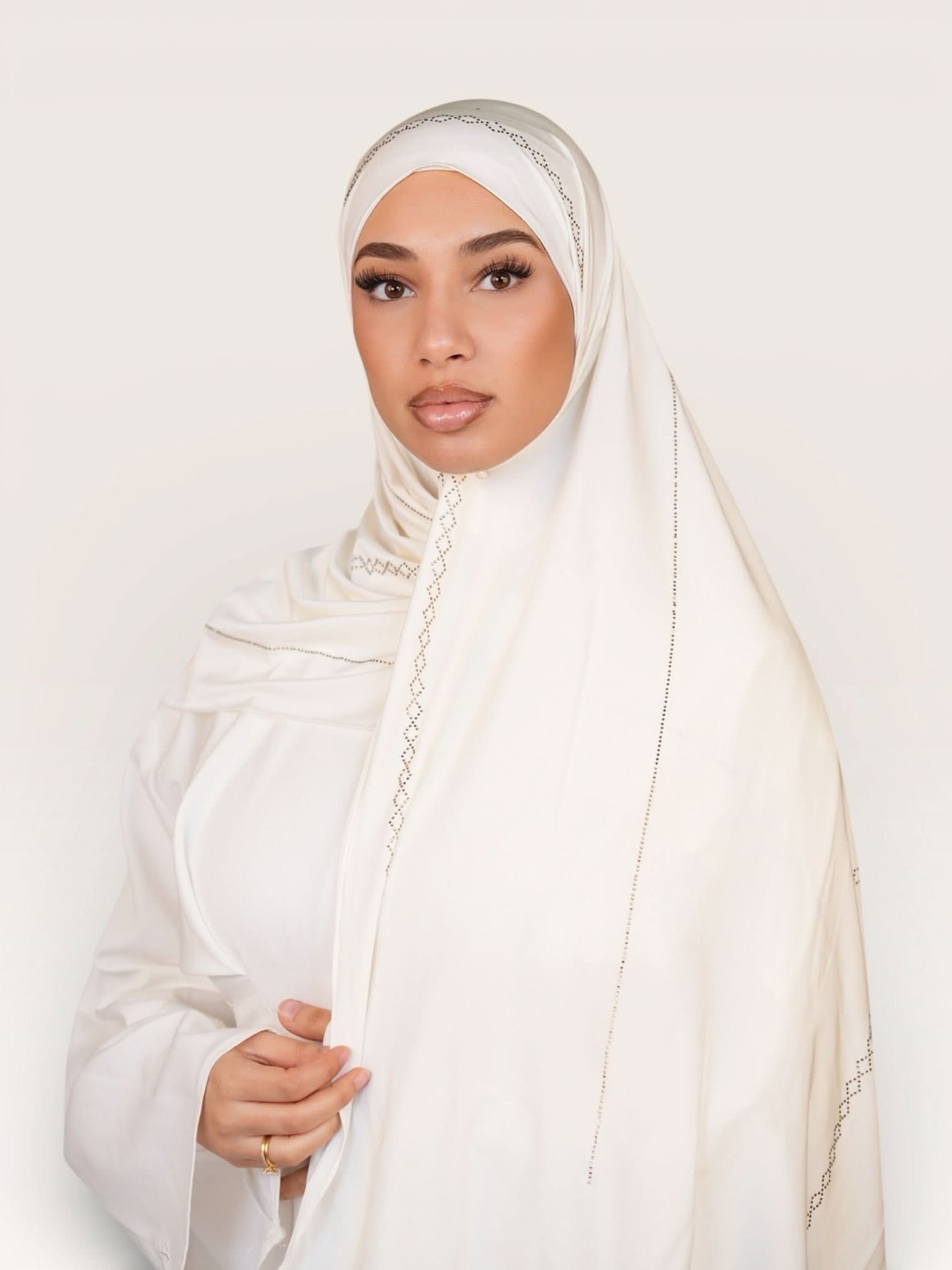 Diamond Satin premium jersey - white